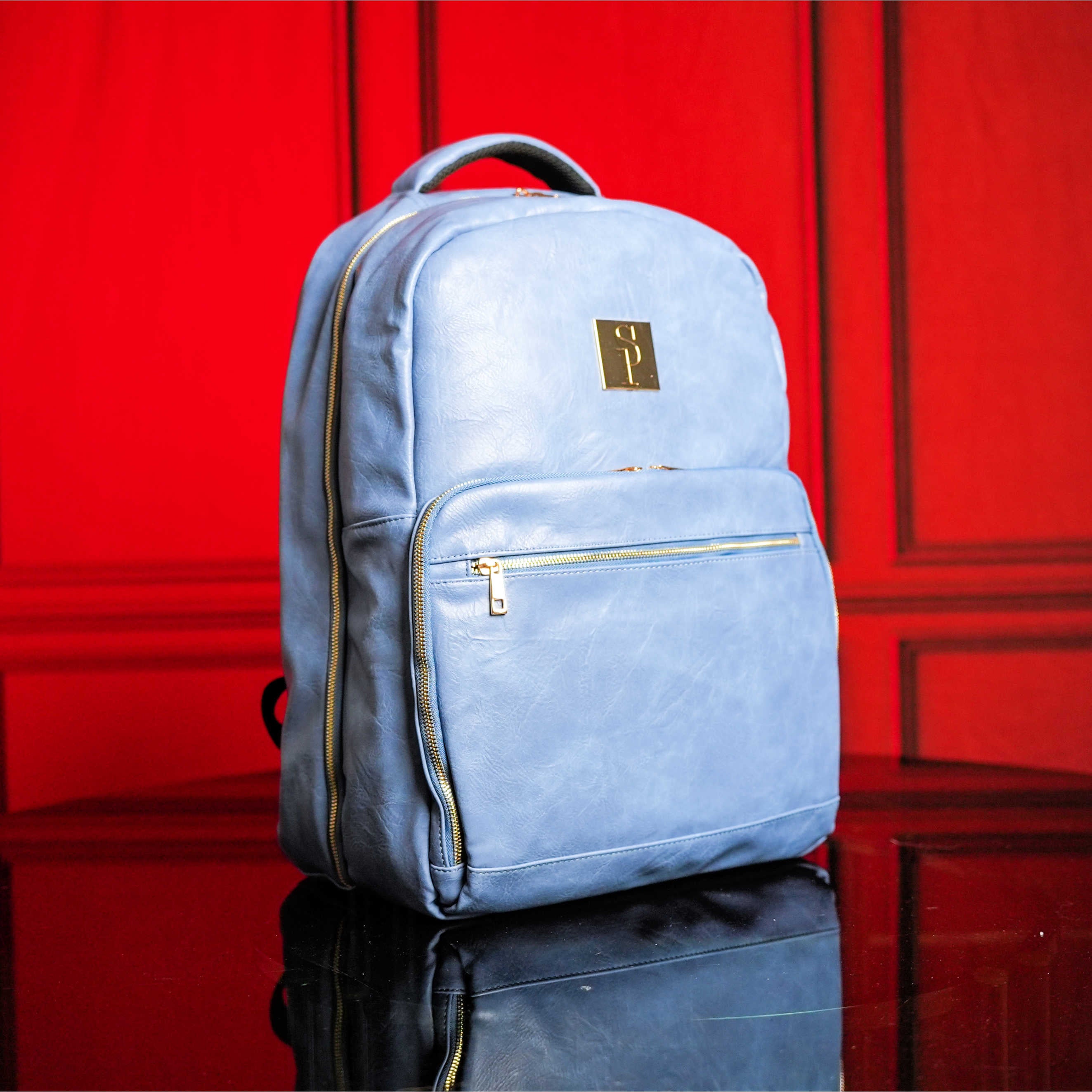 Baby Blue Luciano Leather 3 Bag Set - Sole Premise