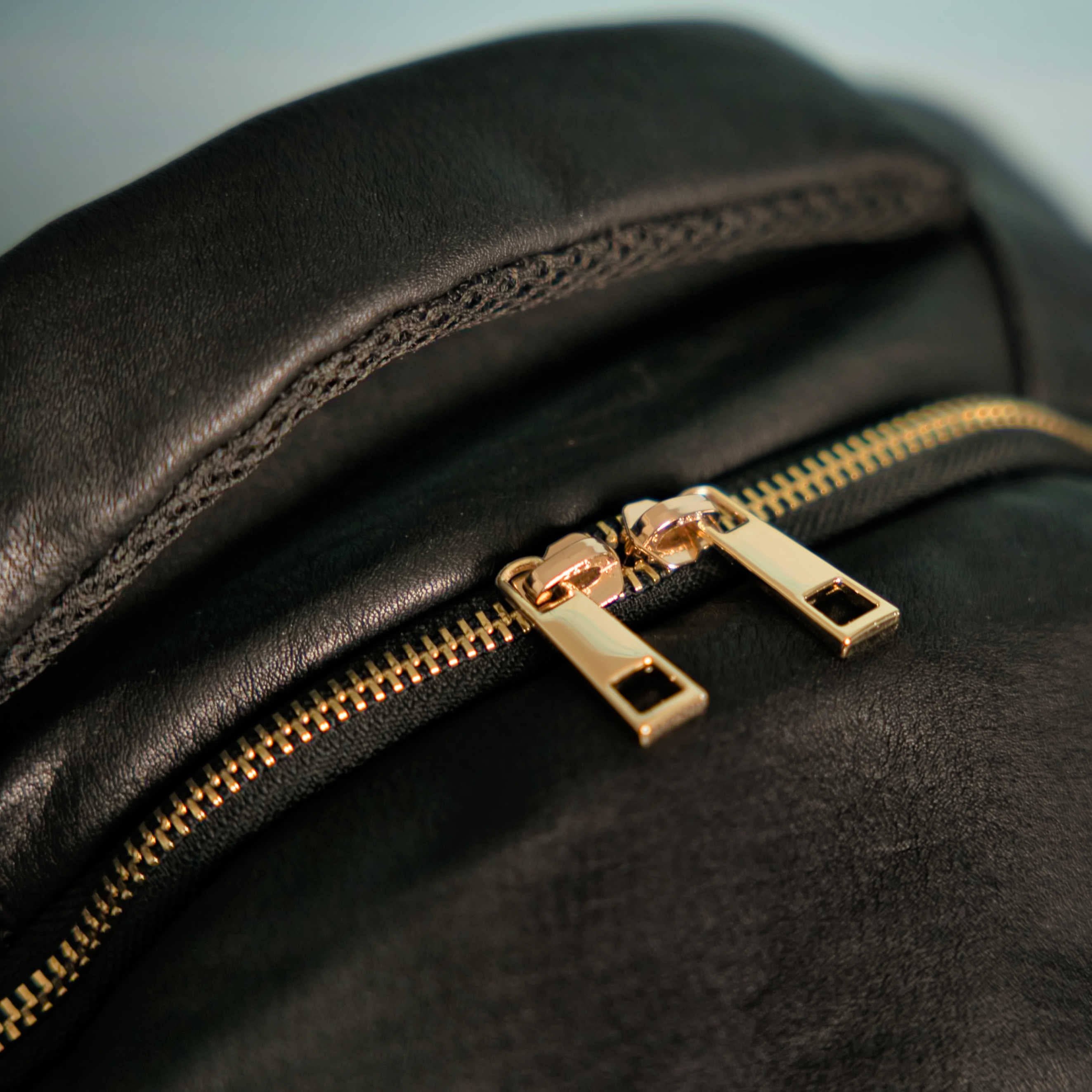 Black Tumbled Leather Daily Commuter Bag - Sole Premise