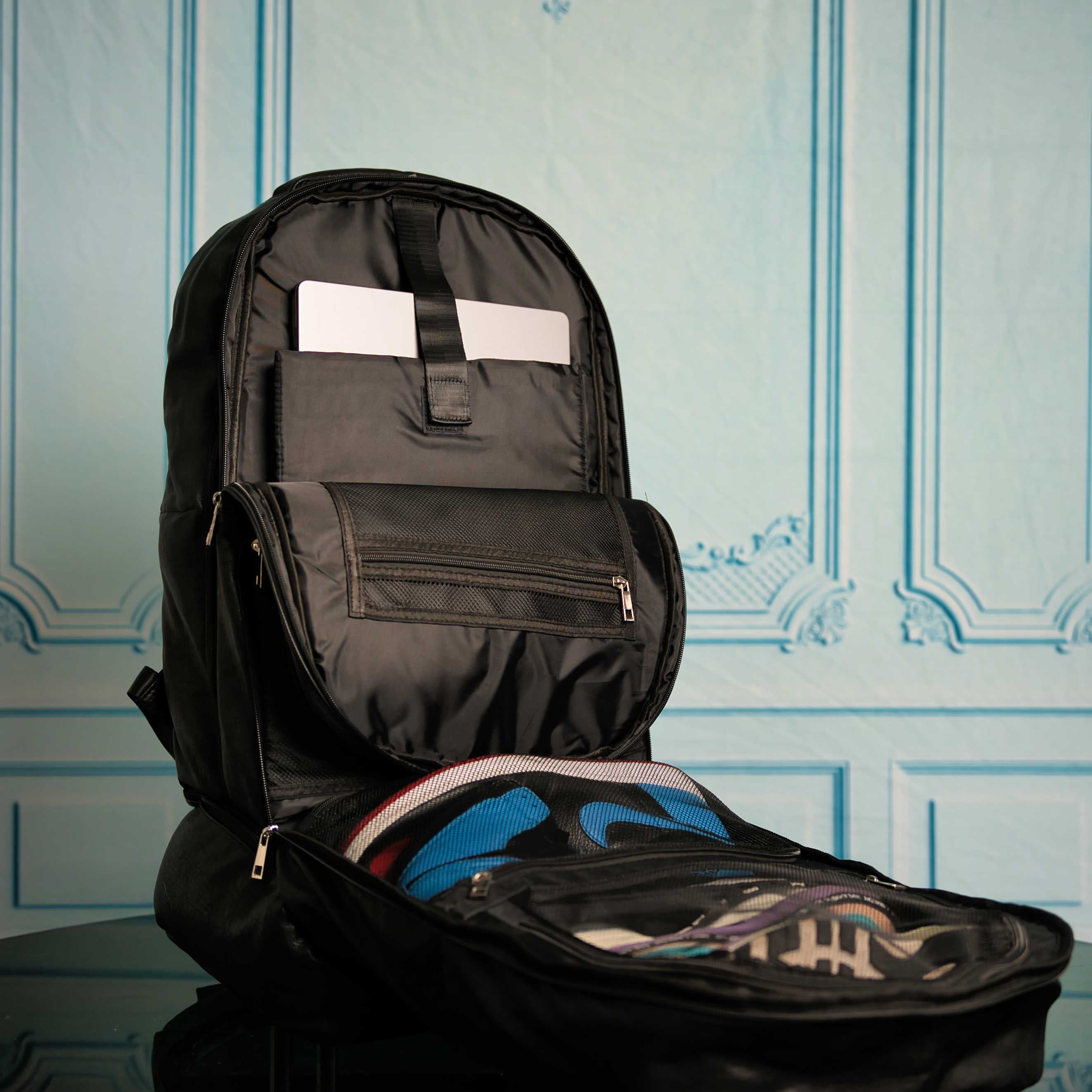 Black Leather Luxury Carry On Backpack (Patented Signature Design) - Sole Premise