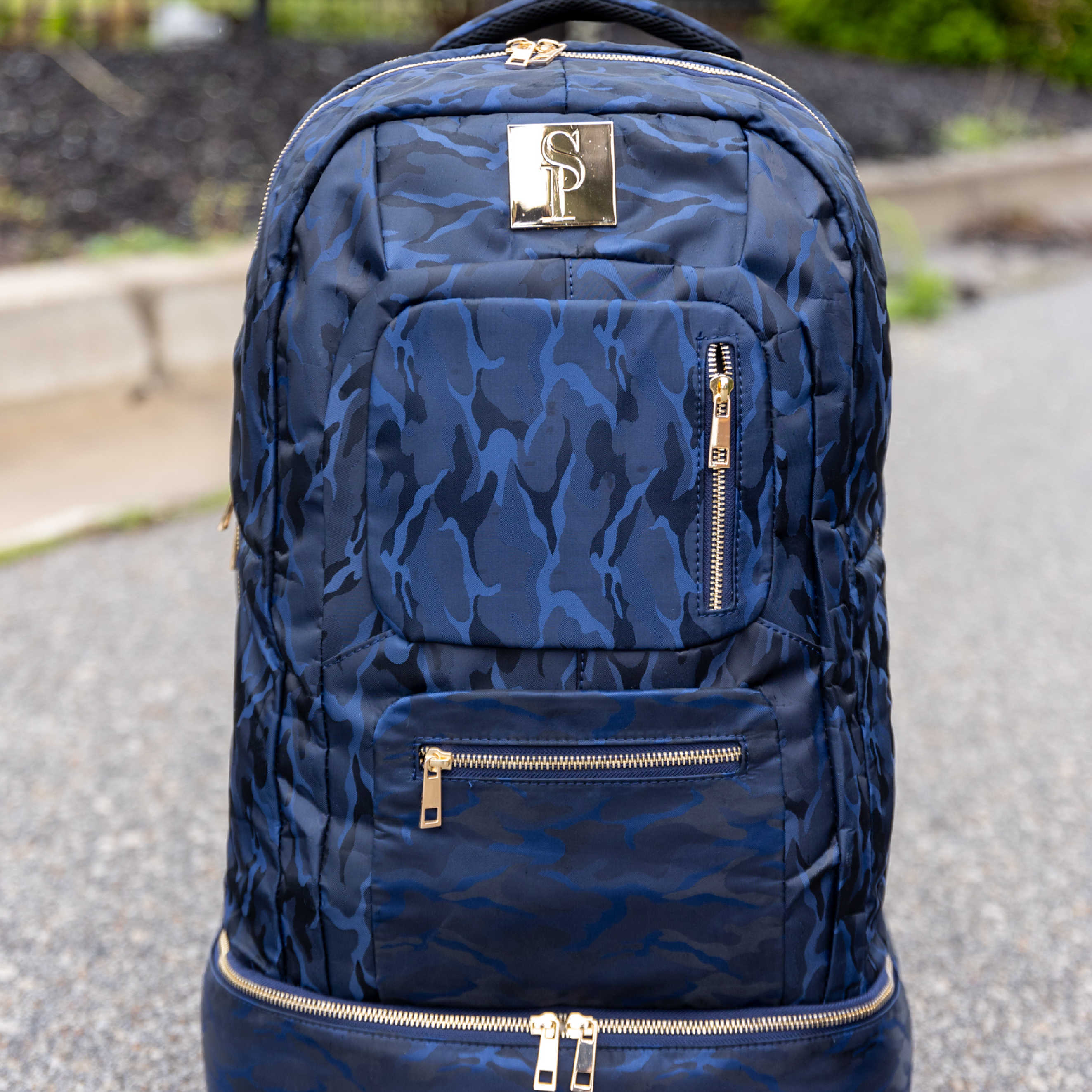 Blue Camo Carry-On Bag (Patented Signature Design) - Sole Premise