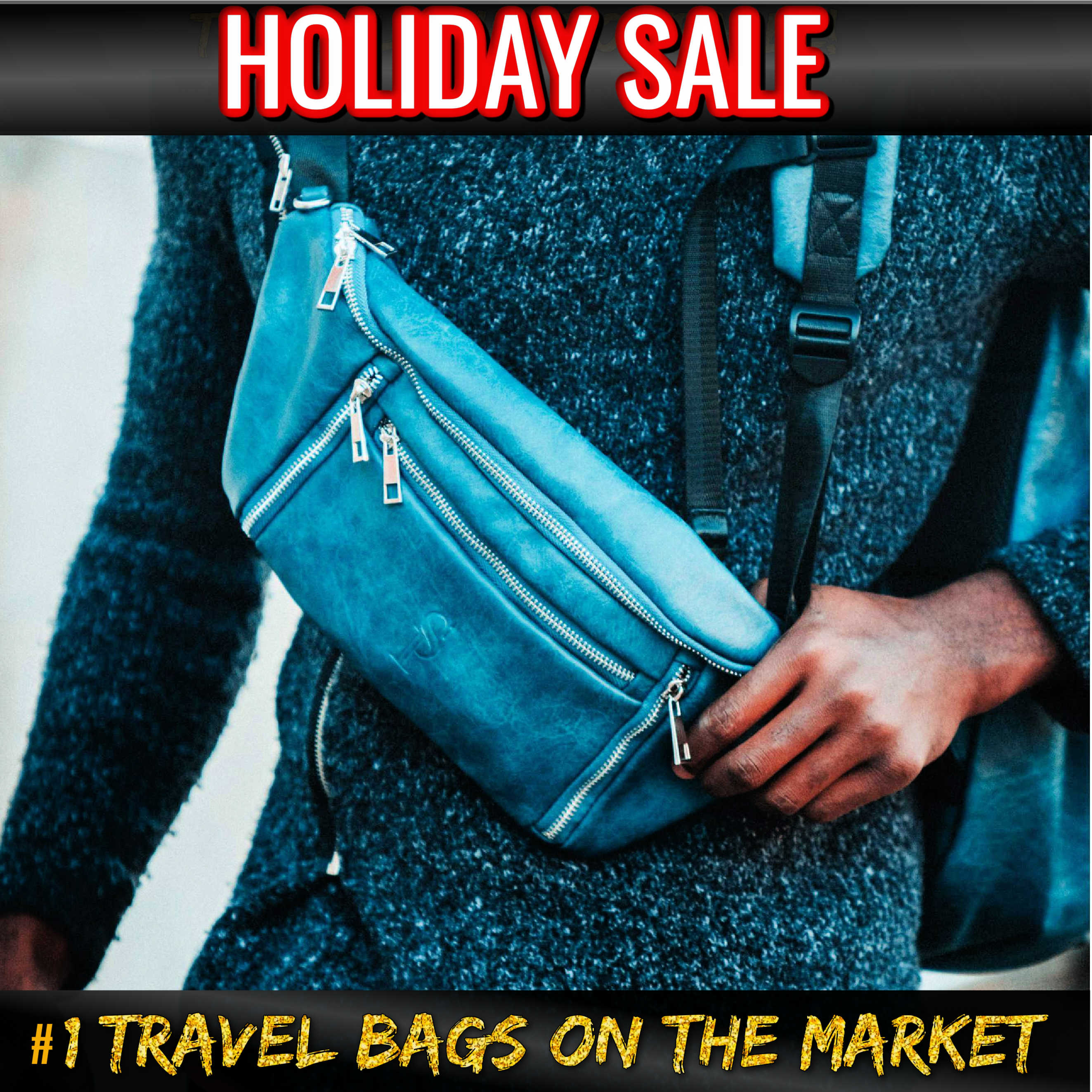 Blue Luciano Leather Sling (SALE)