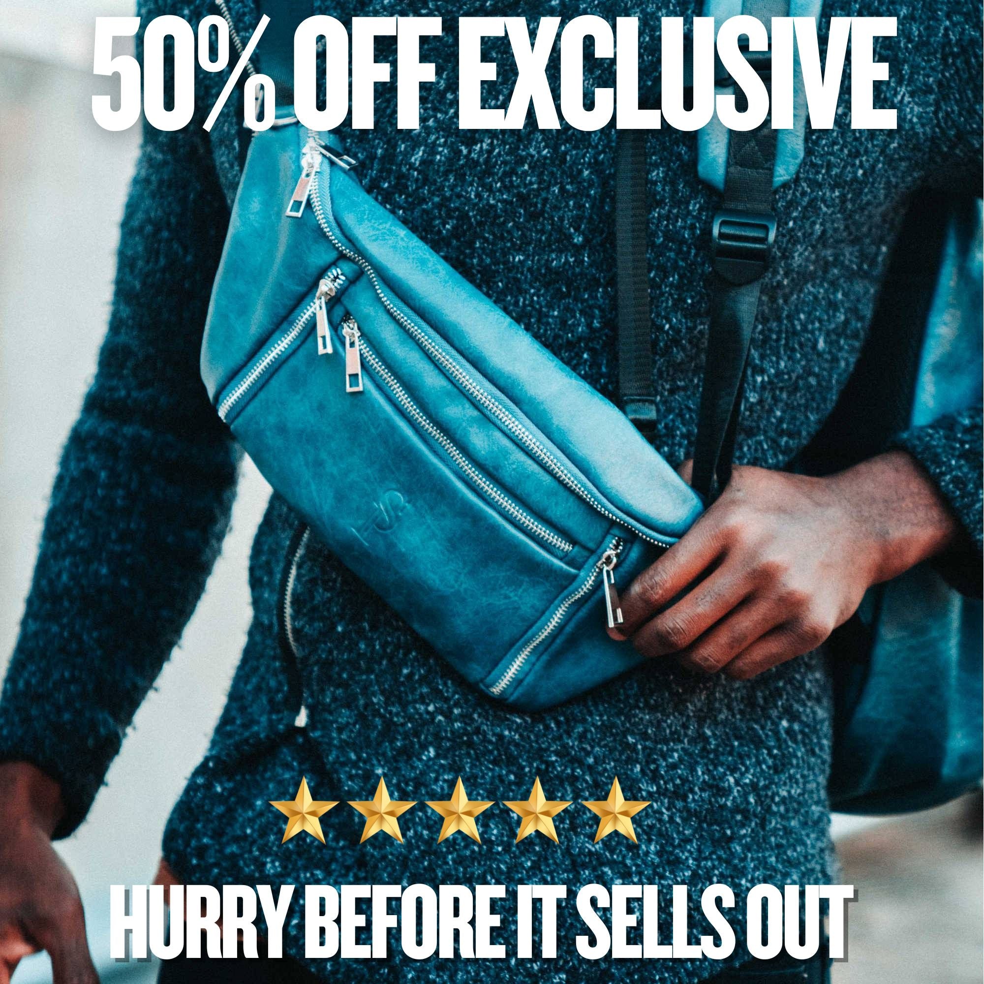 Blue Luciano Leather Sling (SALE)