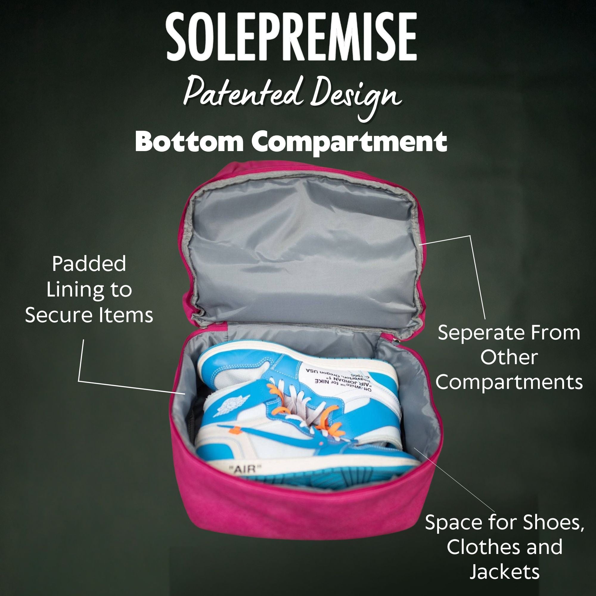 Pink Leather Luxury Carry-On Backpack (Patented Signature Design) - Sole Premise