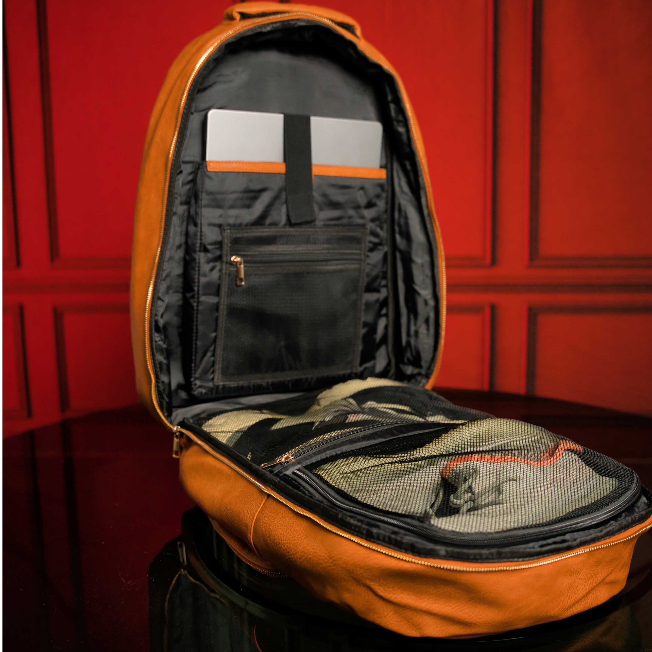 Brown Tumbled Leather 2 Bag Set (Commuter and Duffle) - Sole Premise
