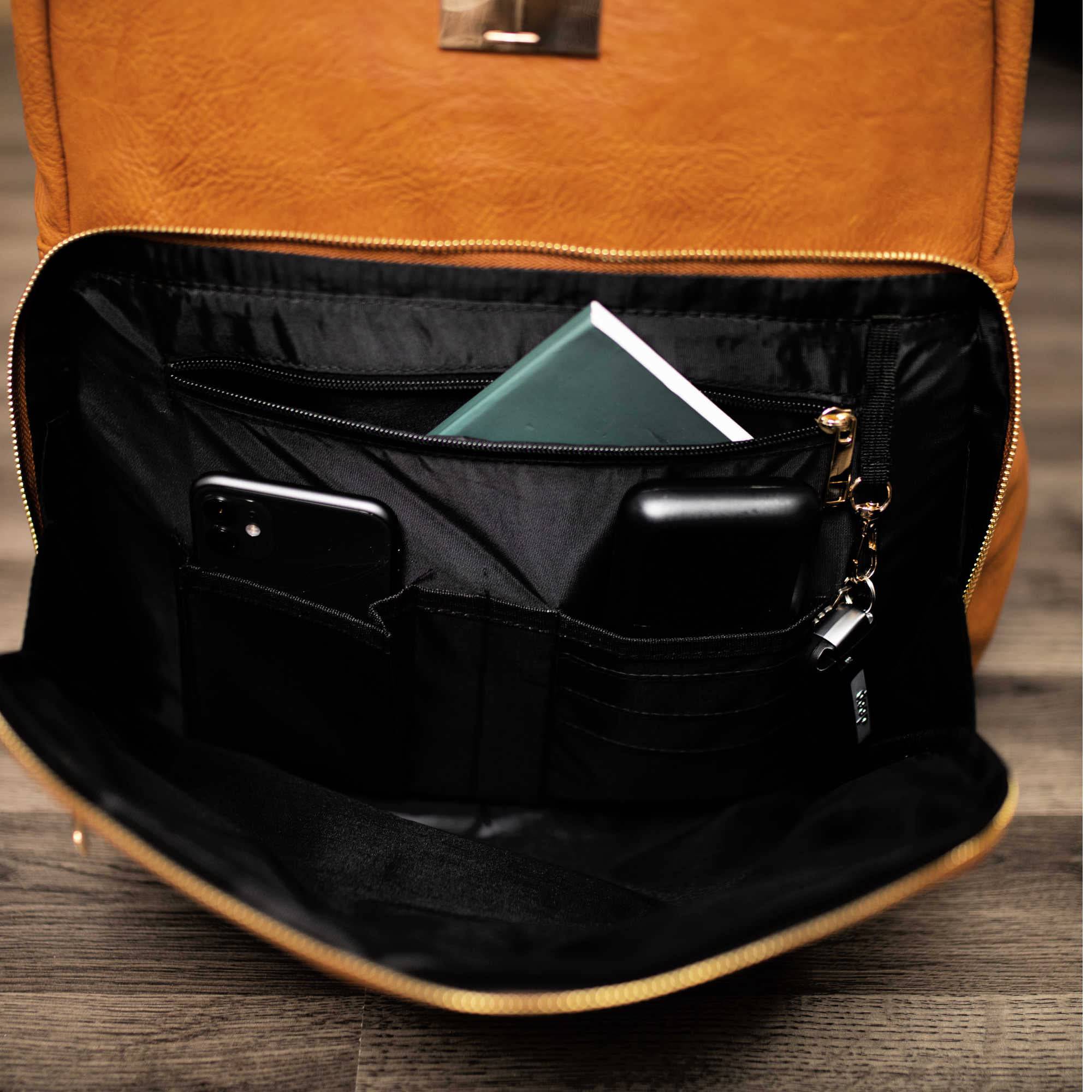 Brown Tumbled Leather Daily Commuter Bag - Sole Premise