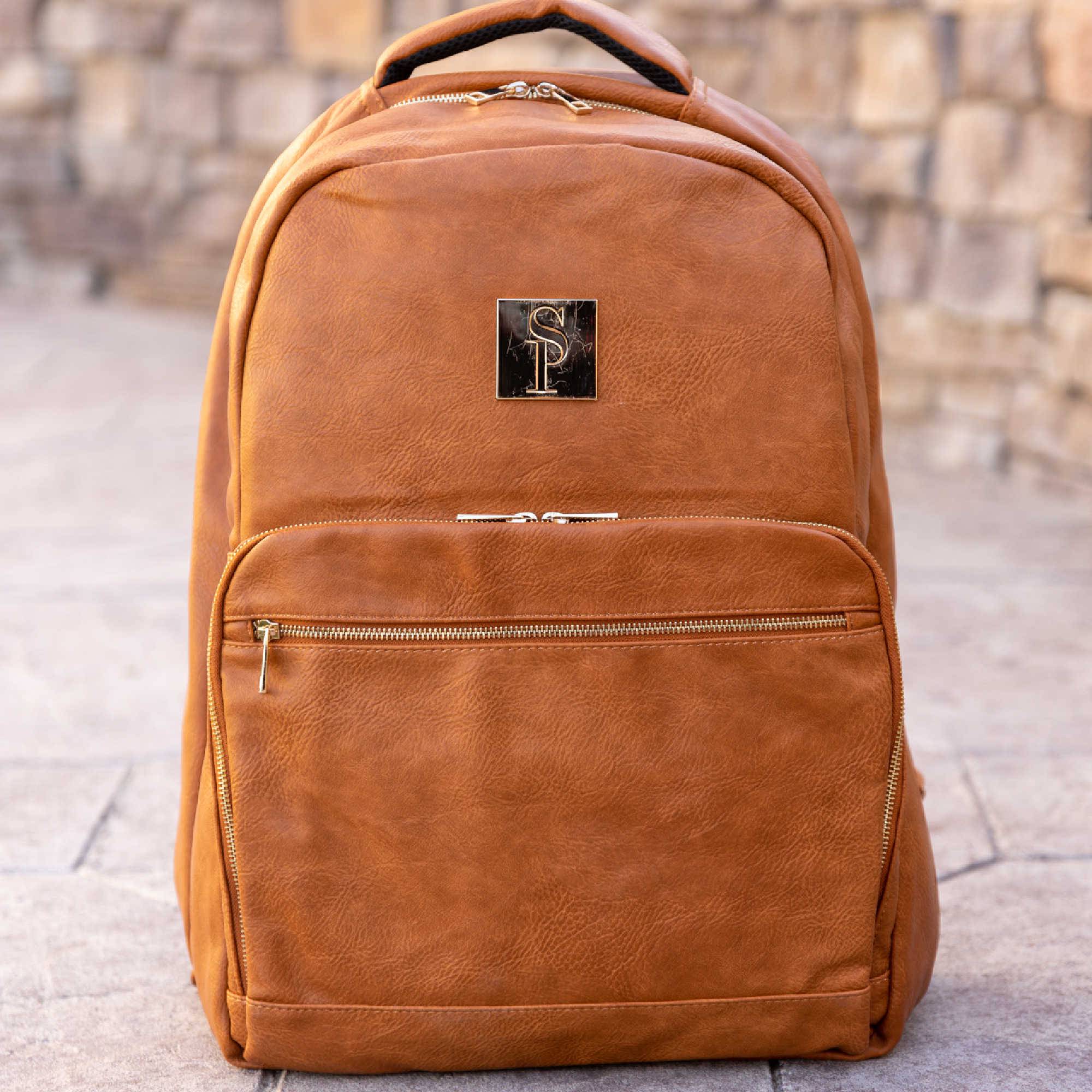 Brown Tumbled Leather Daily Commuter Bag - Sole Premise