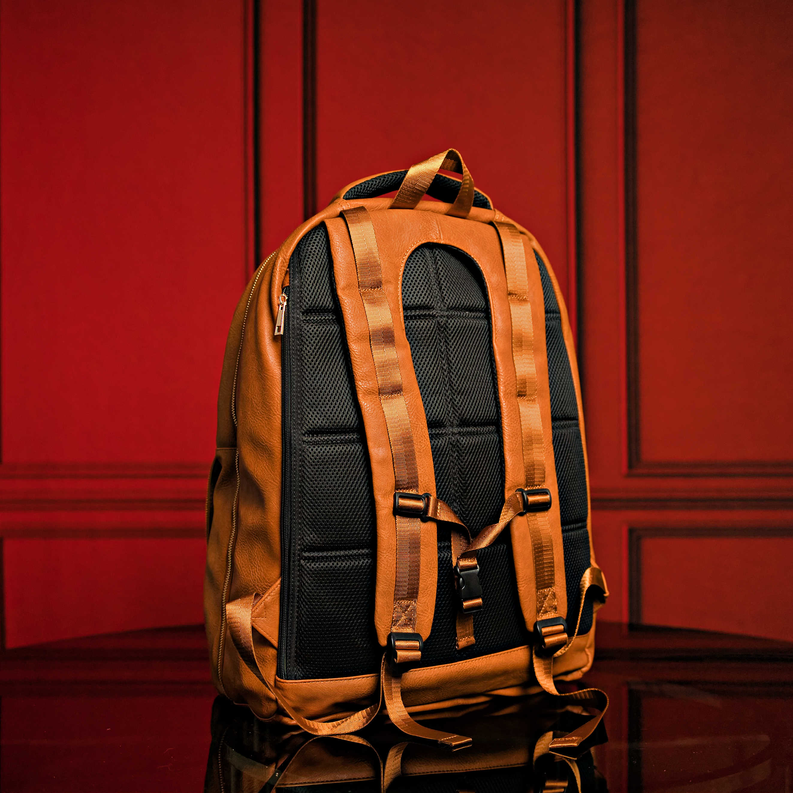 Brown Tumbled Leather Daily Commuter Backpack - Sole Premise