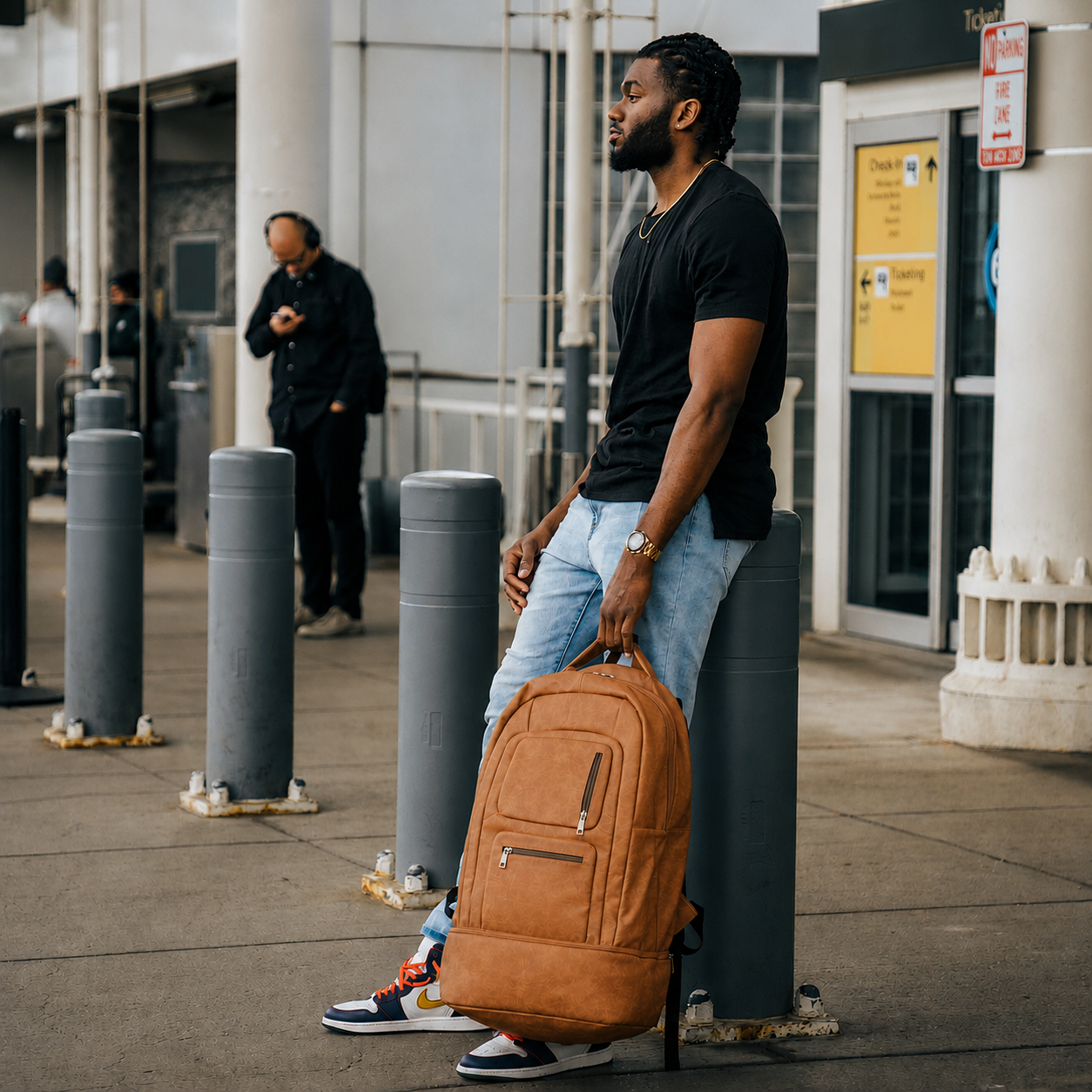 Brown Leather Luxury Patented Carry-On Bag (Only 300 Made)