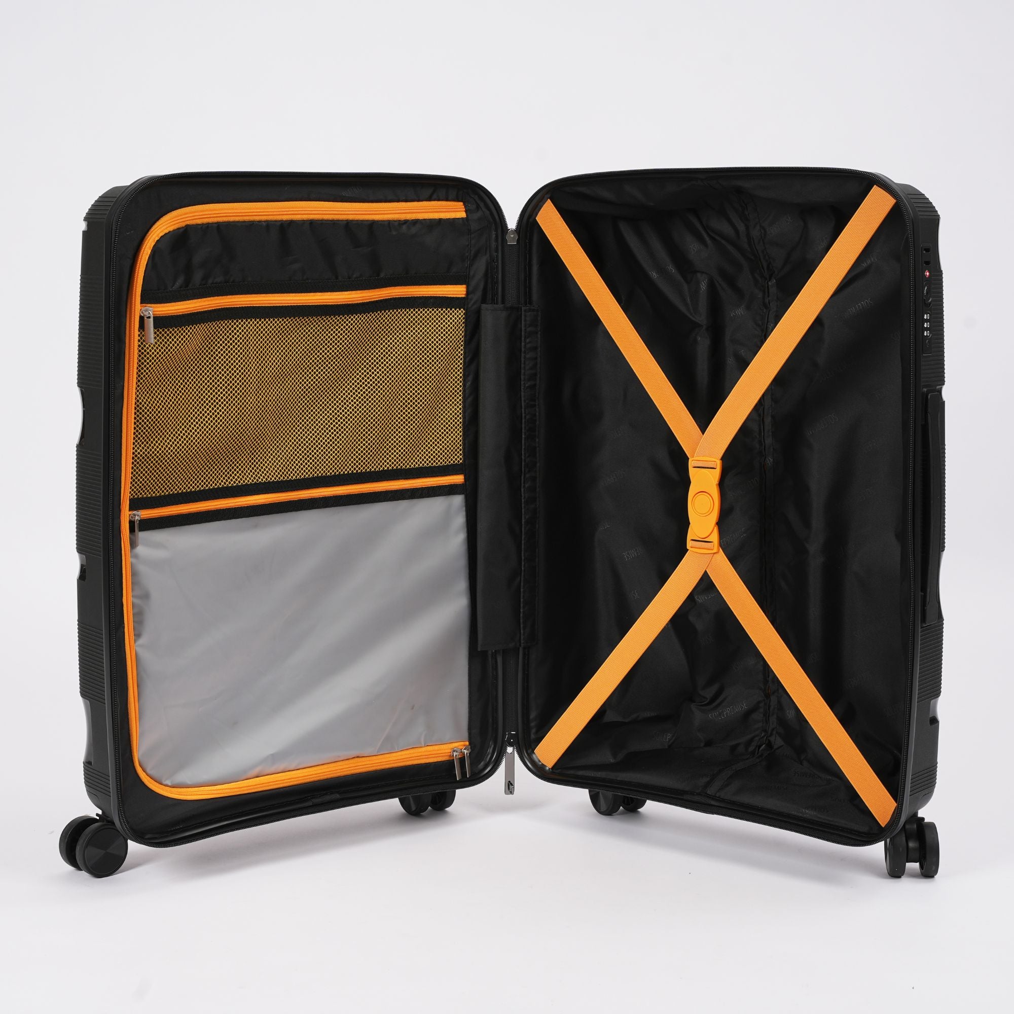 28-inch Black Hardcase Roller Luggage with 360° Wheels & TSA Lock - Sole Premise