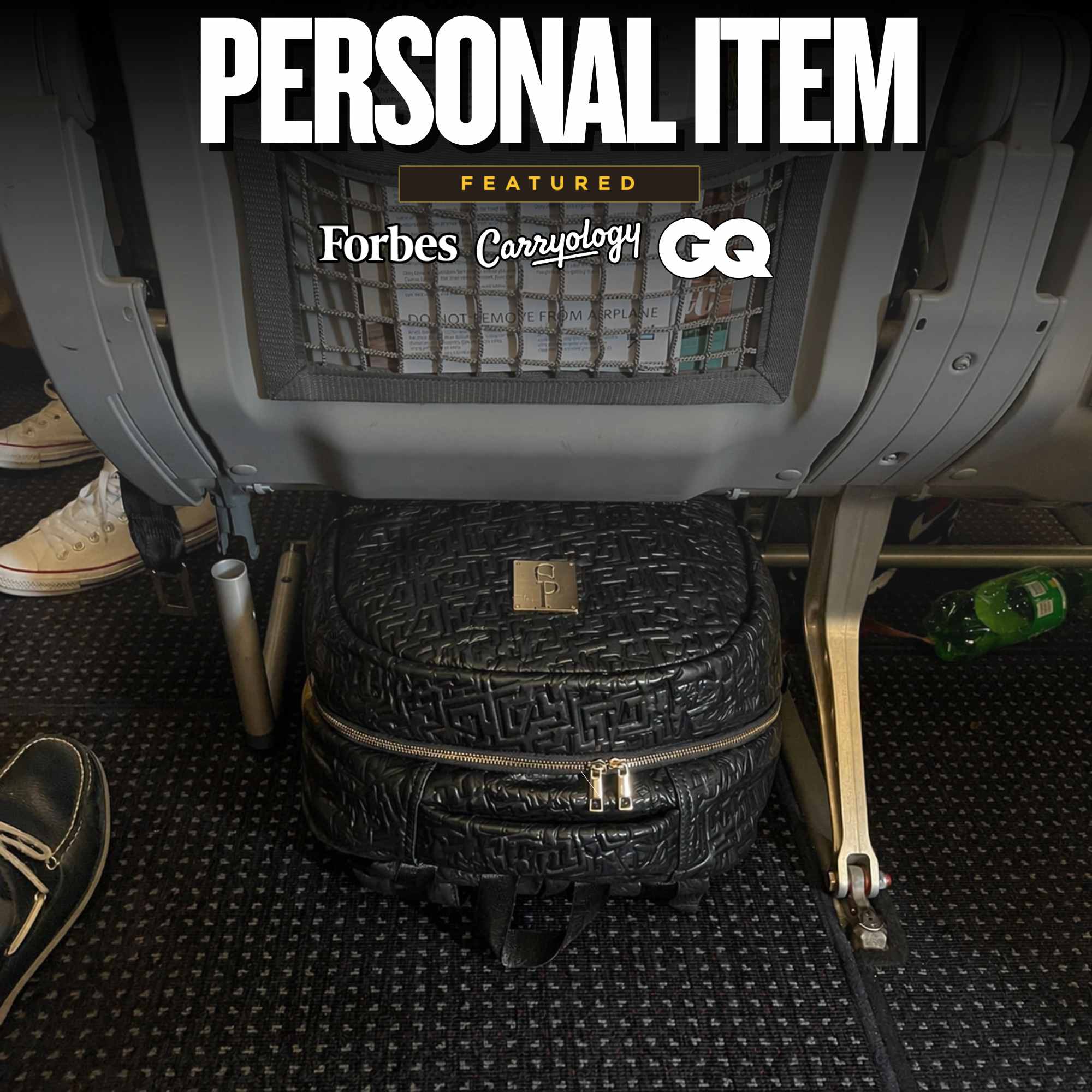 Black Monogram Leather Commuter Bag - Sole Premise