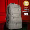 Grey Leather Carry-On Patented Backpack - Sole Premise