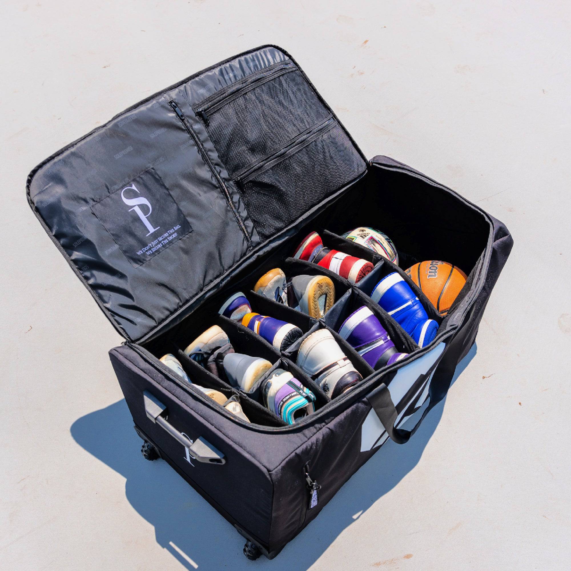 Ultimate Equipment Carrier With Wheels (Holds 18-20 Pairs of Shoes) - Sole Premise