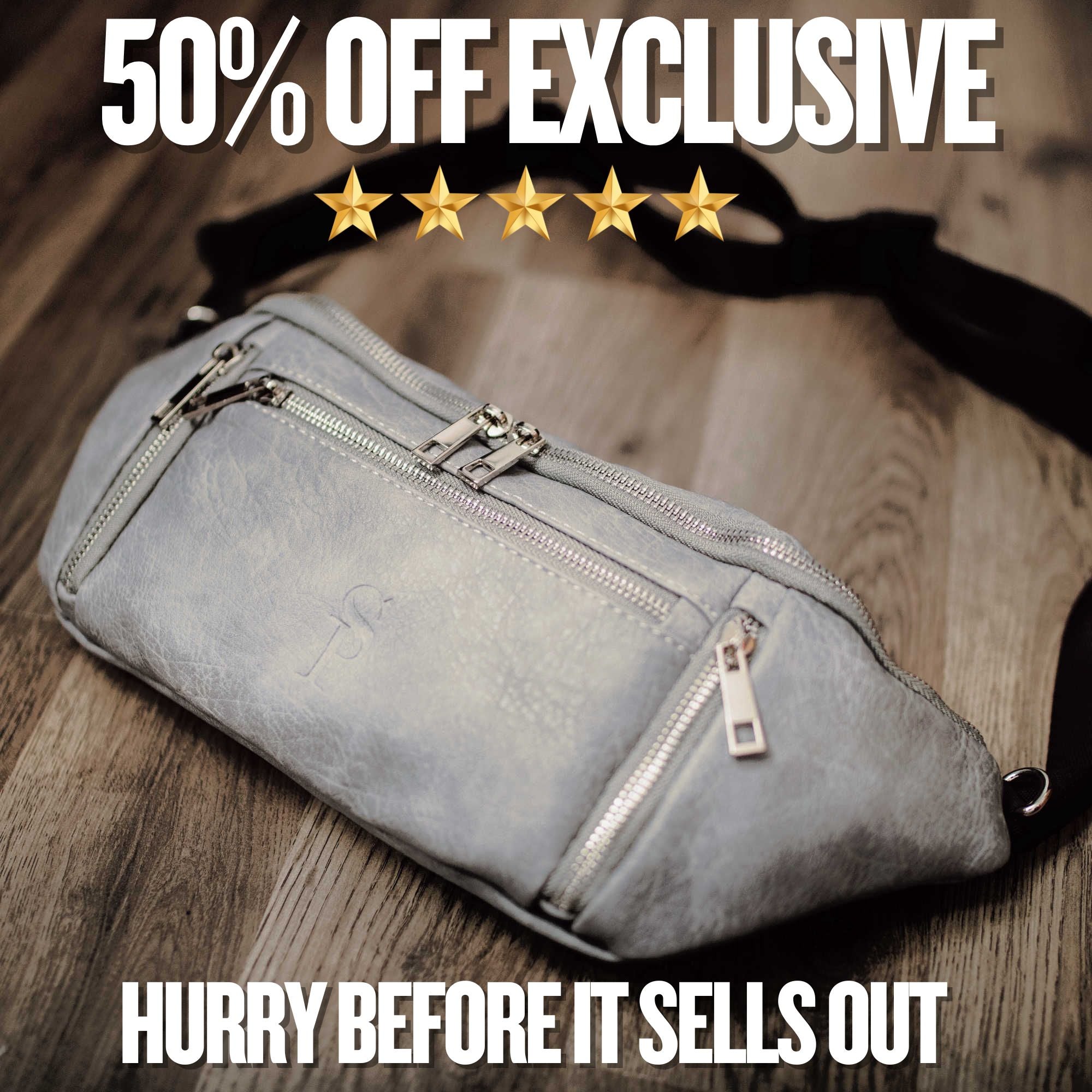 Grey Luciano Leather Sling (Flash Sale)