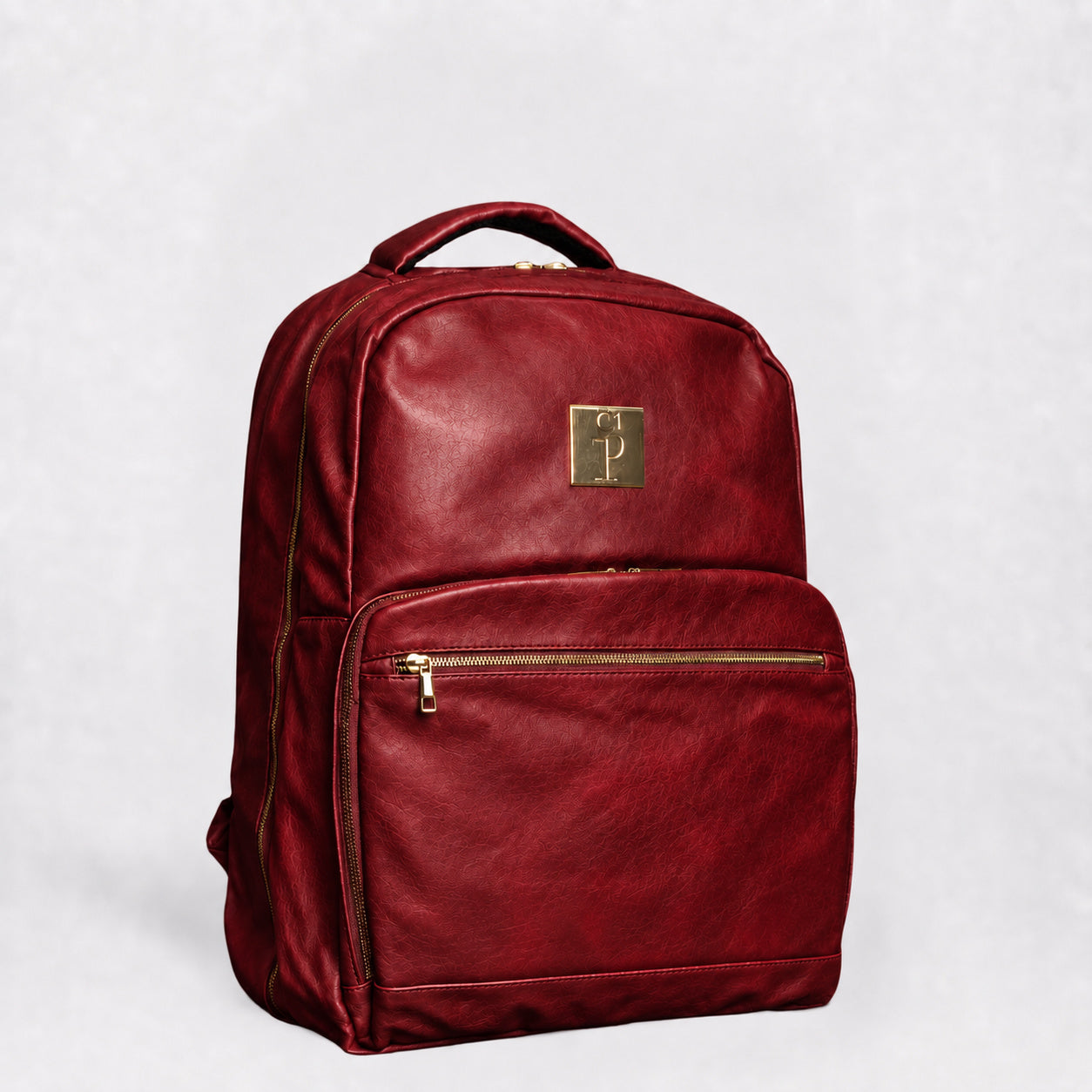 Maroon Leather Commuter Bag