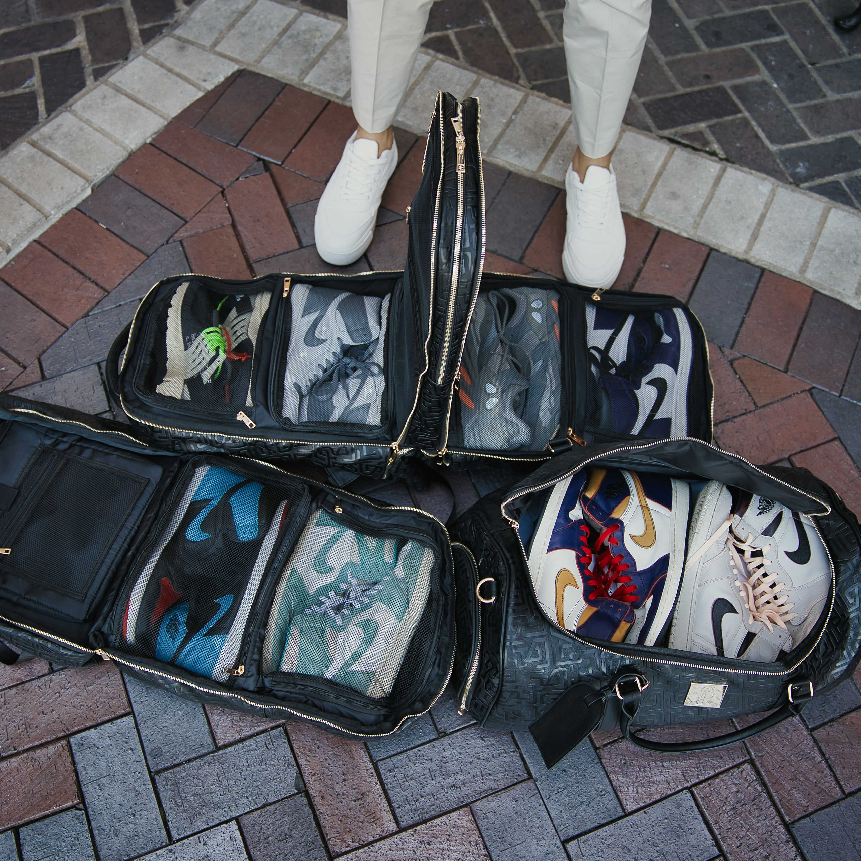 Monogram Leather 3 Bag Set (Signature, Commuter and Duffle) - Sole Premise