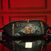 Black Monogram Leather Crossbody - Sole Premise