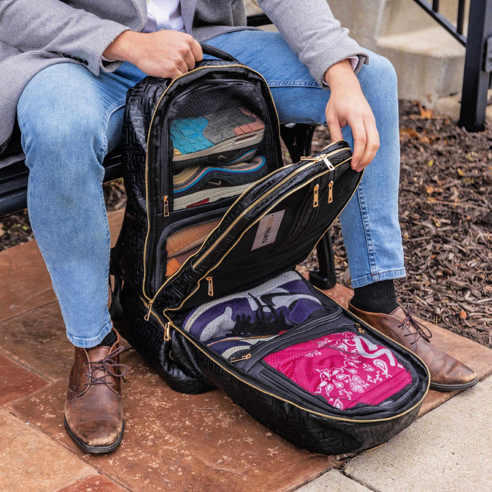 Monogram Leather 3 Bag Set (Signature, Commuter and Duffle) - Sole Premise