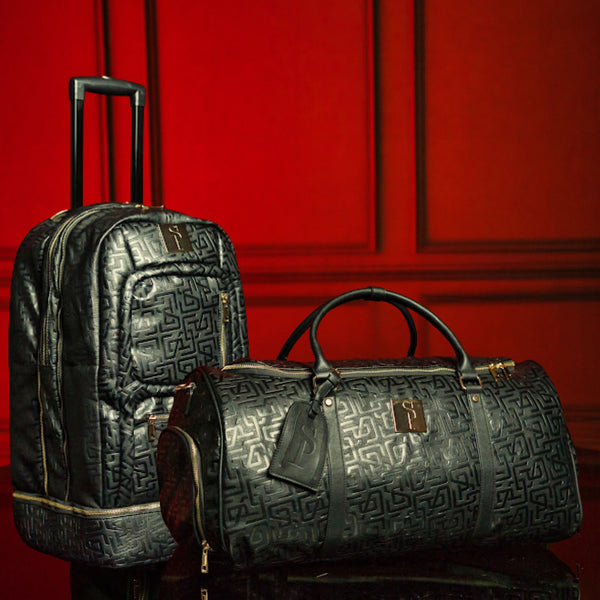 Monogram Leather Roller Bag Set (Signature Roller and Duffle) - Sole Premise
