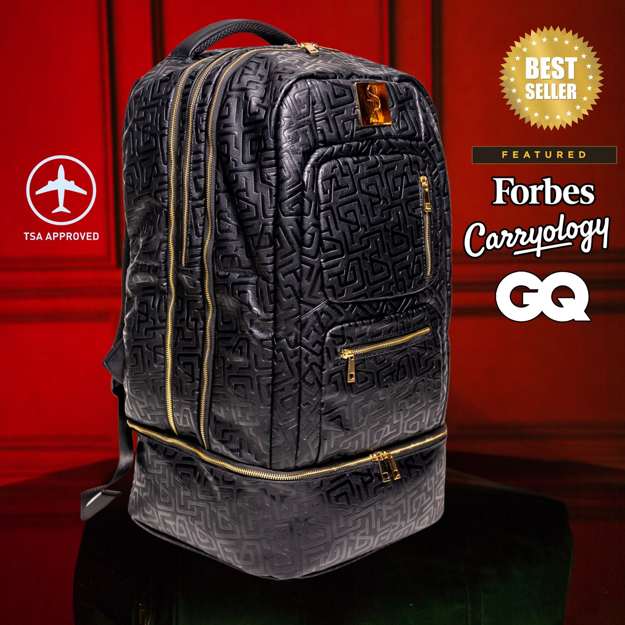 Black Monogram Leather Patented Carry-On Backpack (Only 150 Made)