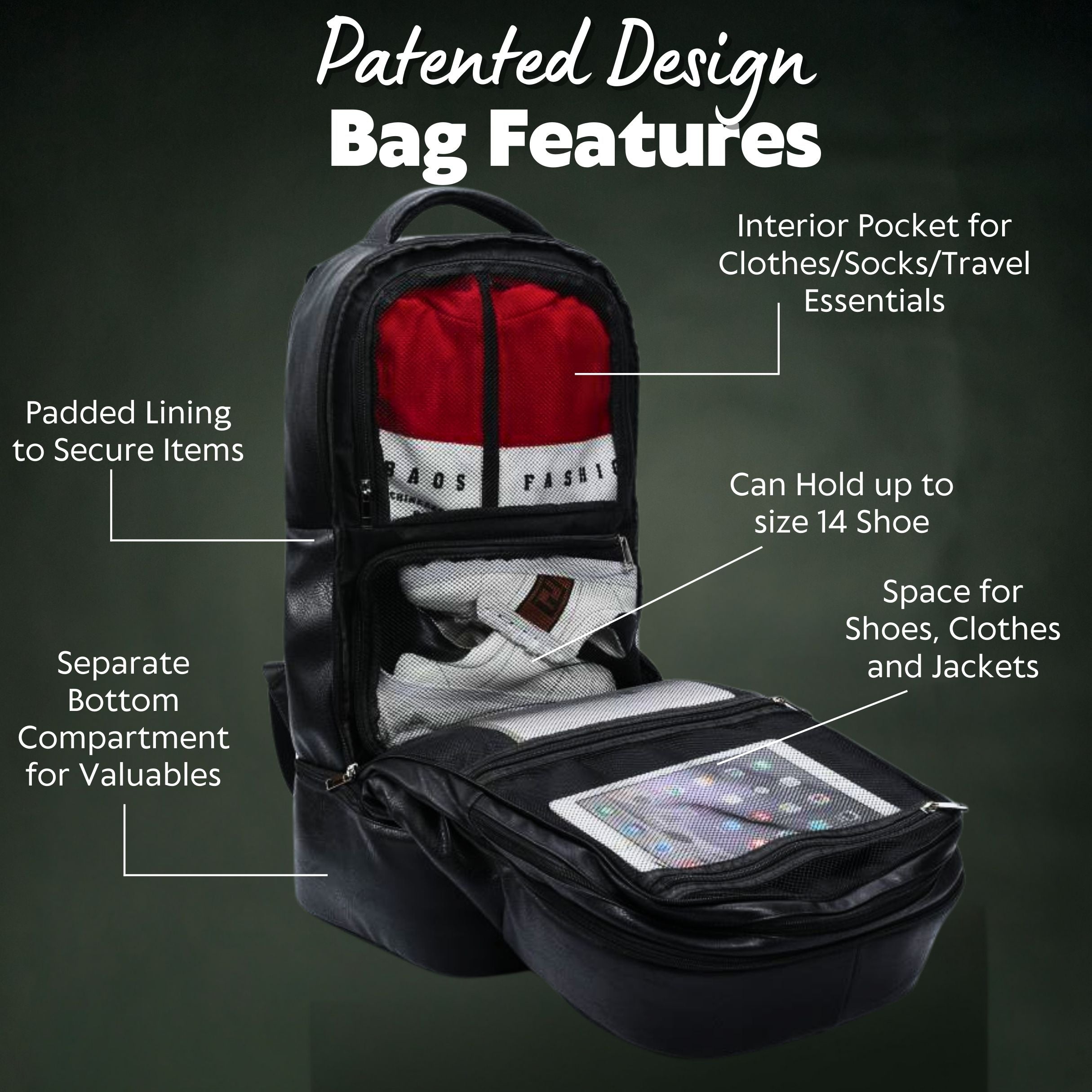 Purple Leather Luxury Carry-On Bag (Patented Signature Design) - Sole Premise