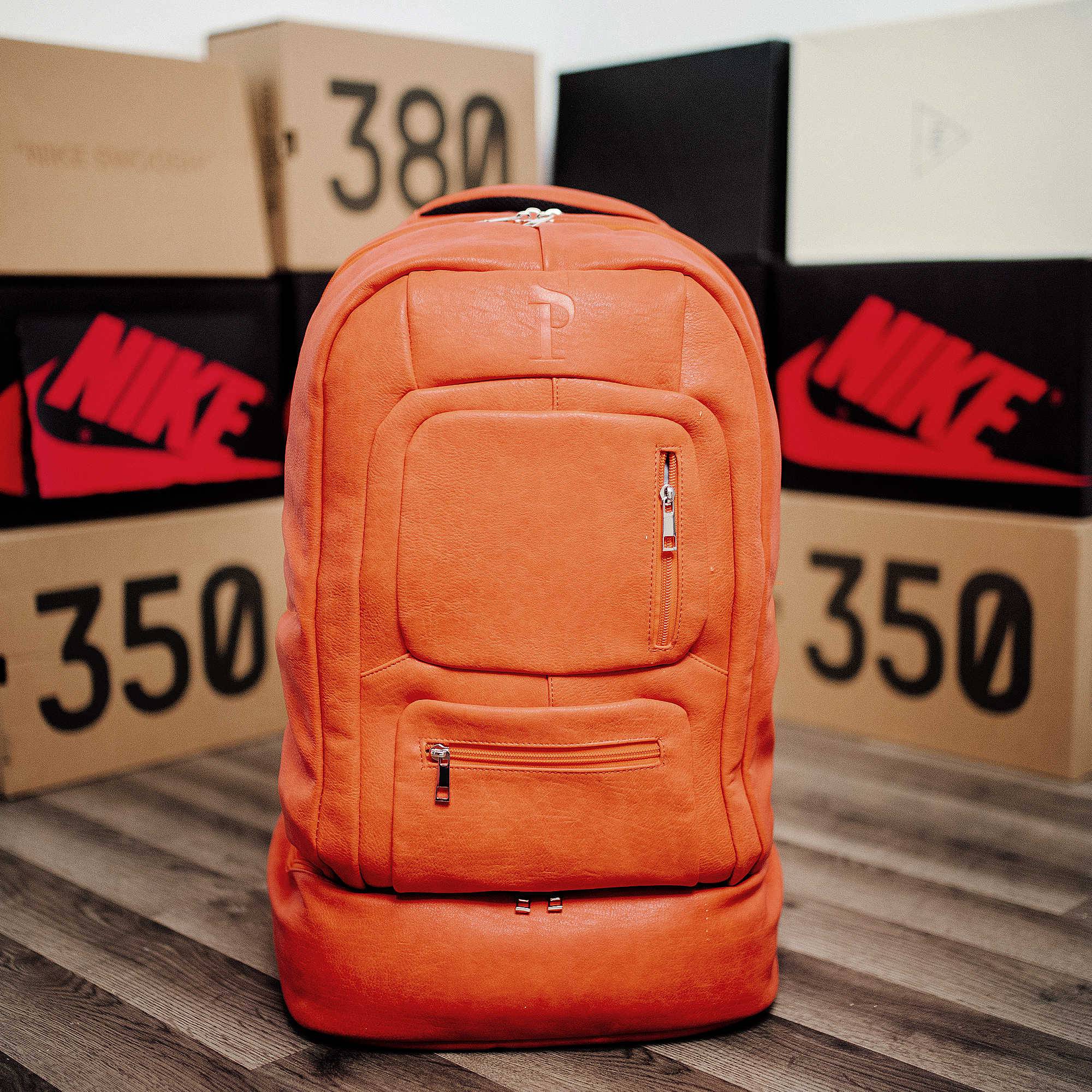 Orange Luciano Leather Signature Bag - Sole Premise