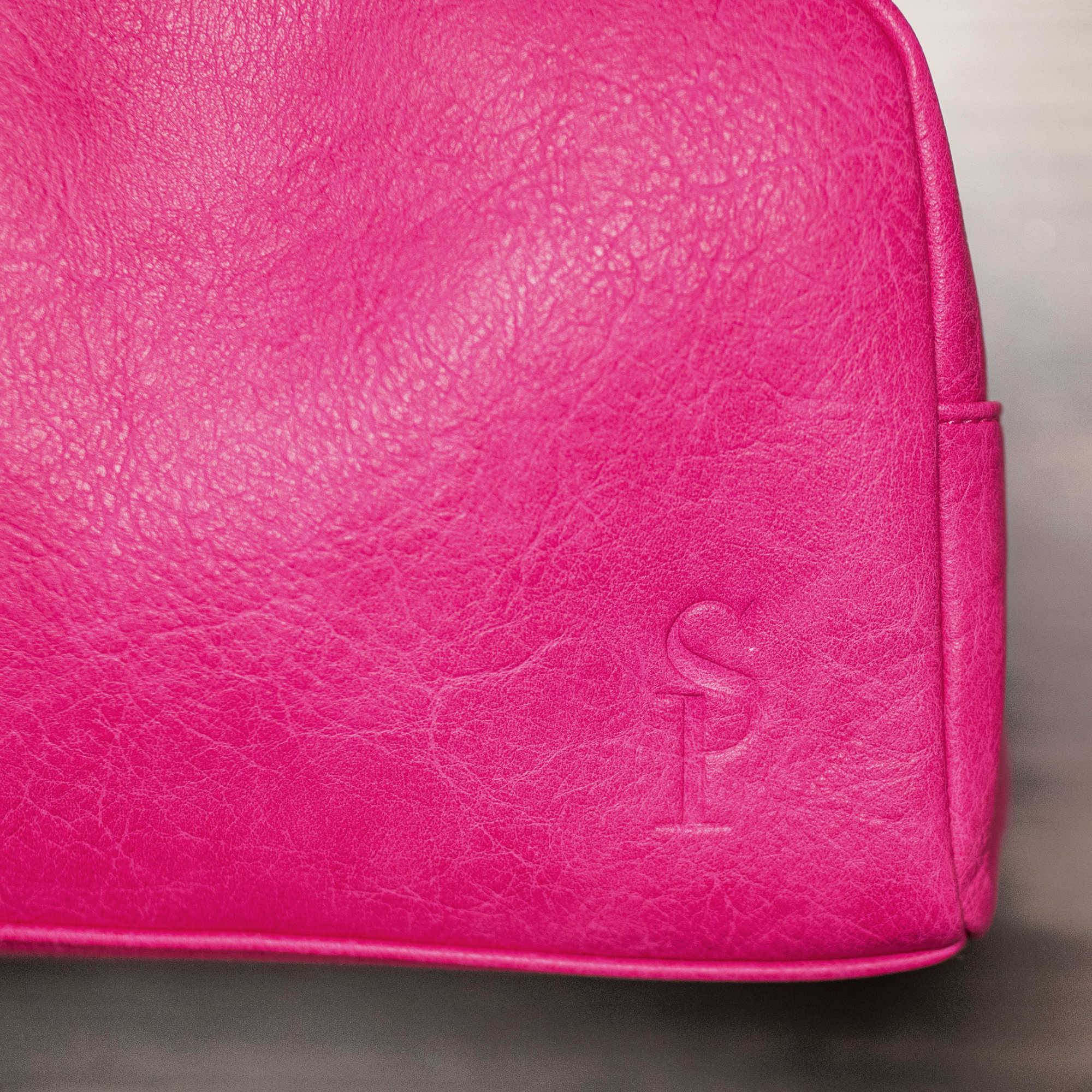 Pink Leather Toiletry Bag - Sole Premise