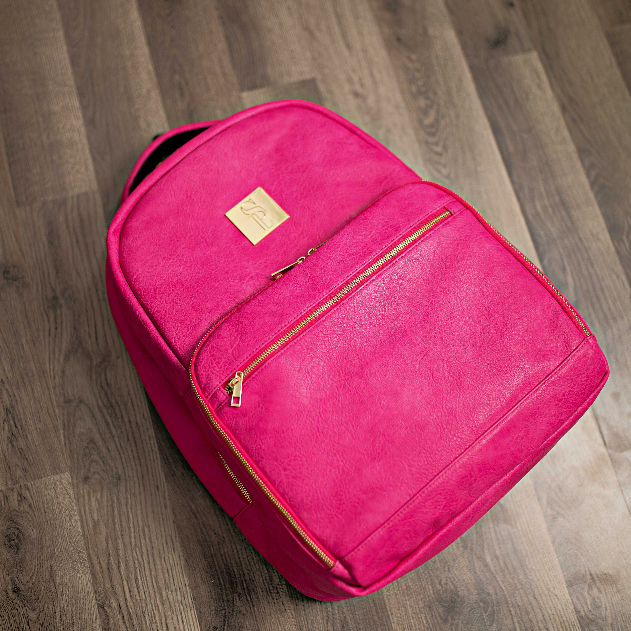 Pink Tumbled Leather Commuter Bag - Sole Premise