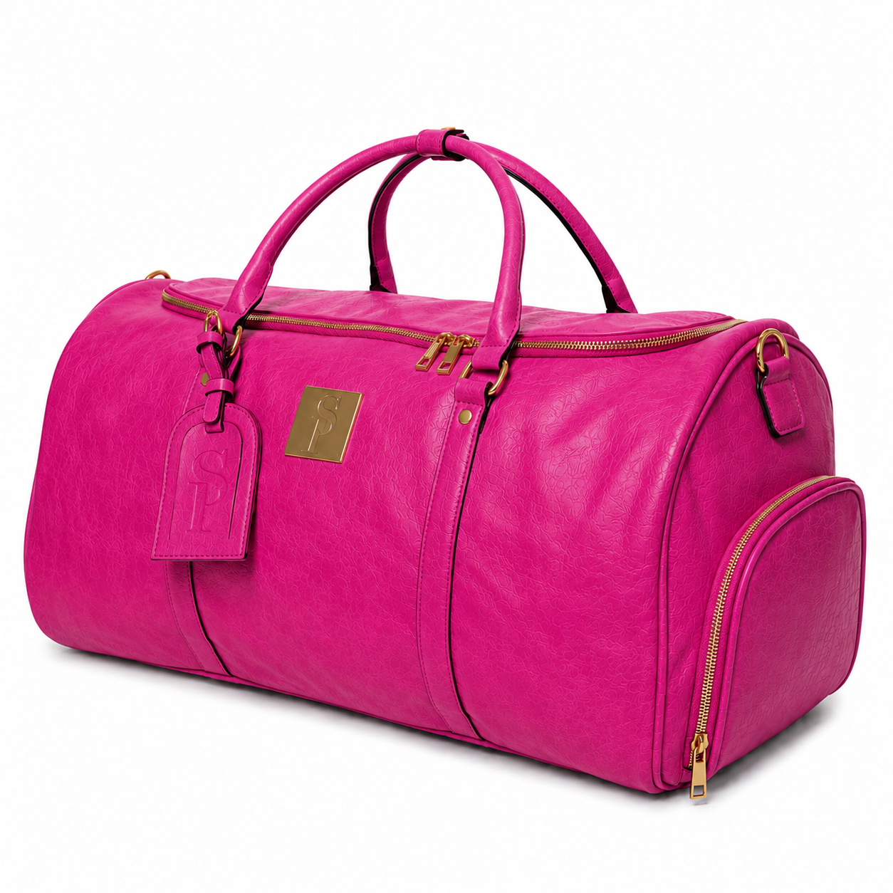 ルルルン(pinkapril) Pink Luciano Leather Duffle Bag