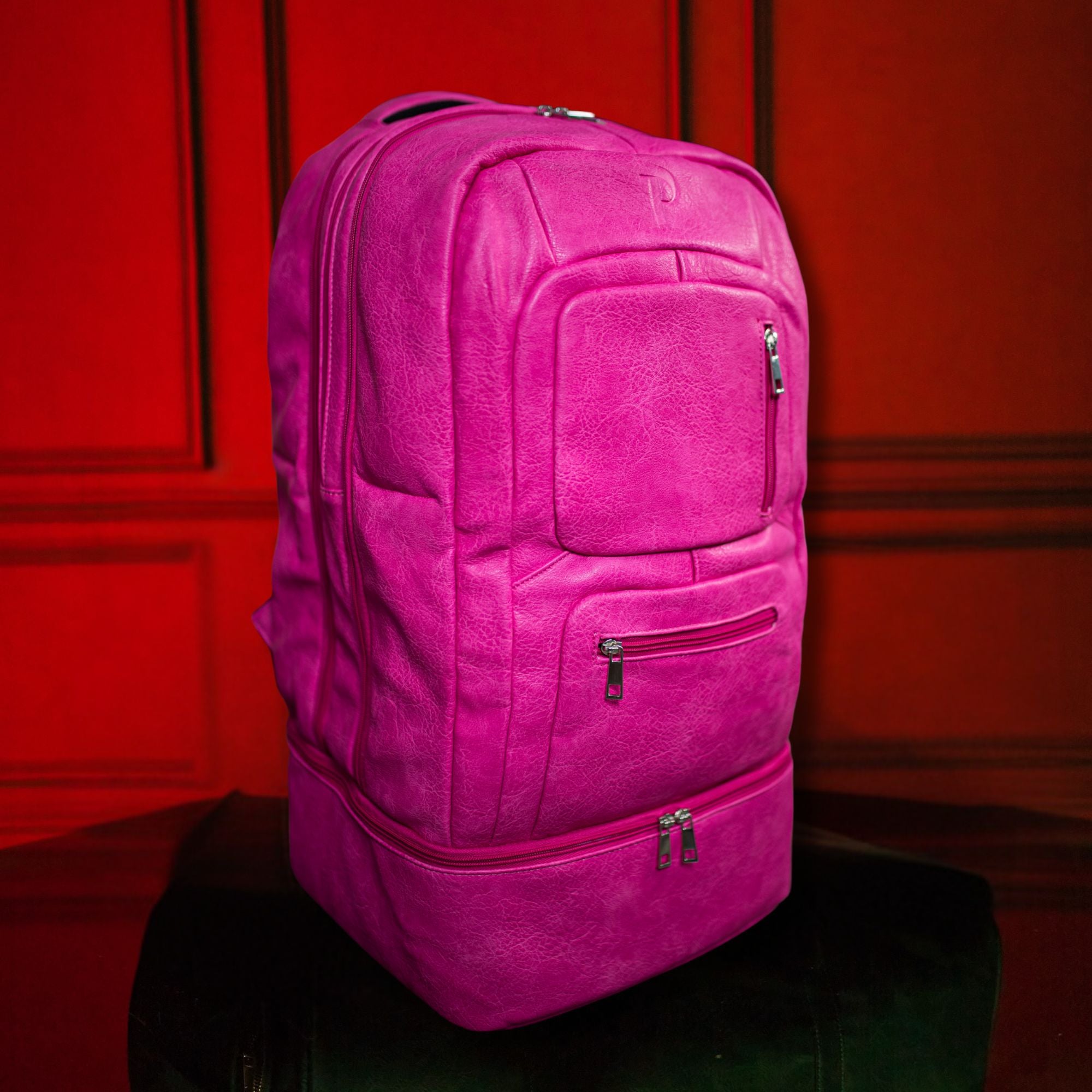 canvas leather backpack pink Sneaker Carry On Travel Bag - TSA Approved - Pink - Waterproof - Leather