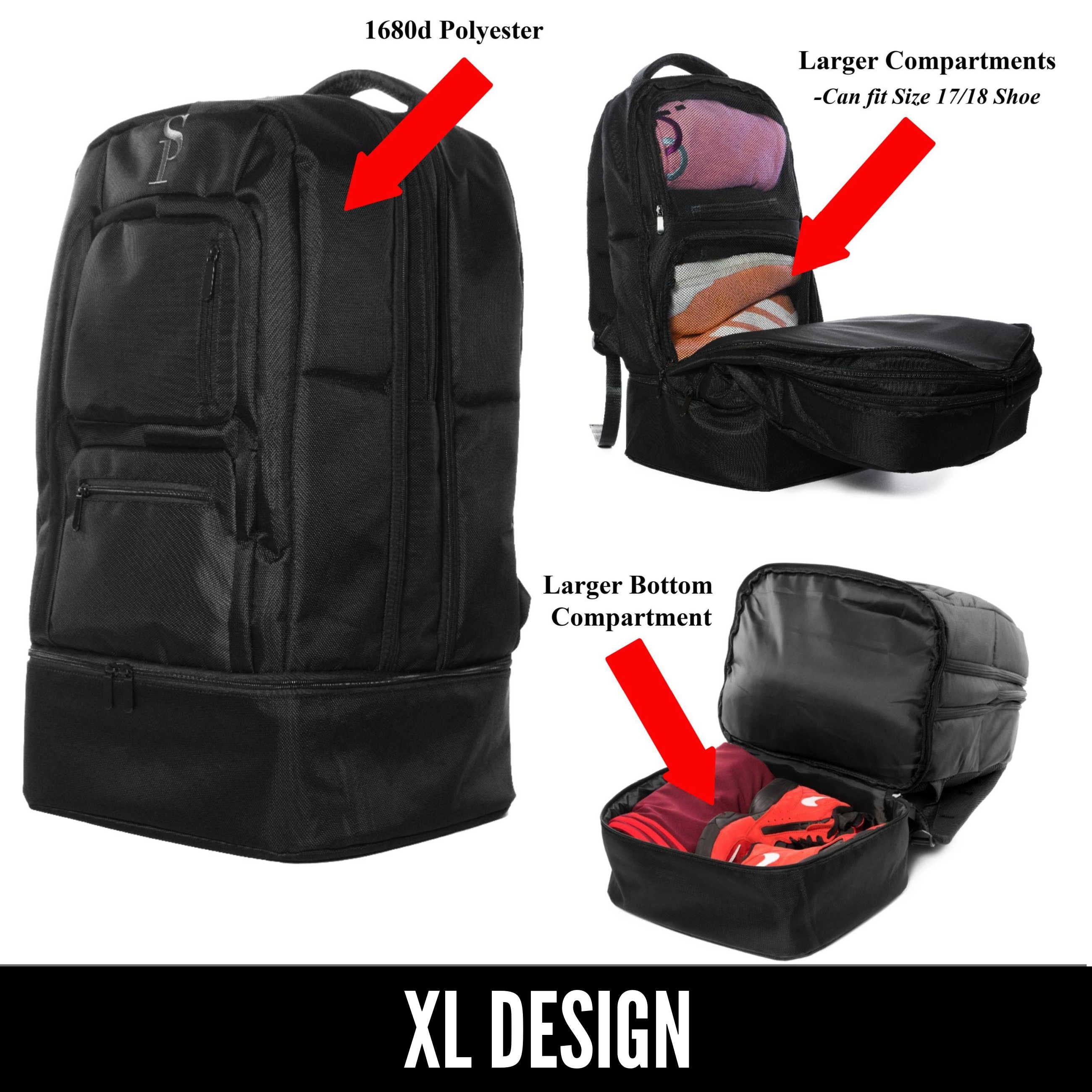 Polyester Travel Carry-on Patented Design (XL Version) *Holds Size 17 Shoe - Sole Premise