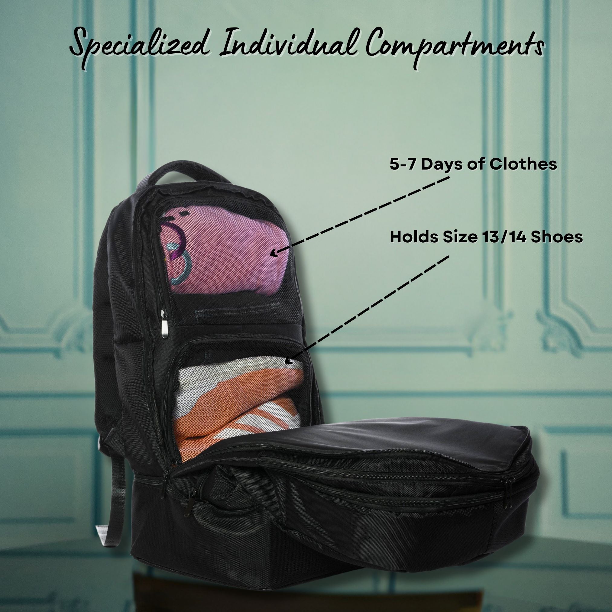 Polyester Travel Carry-on Patented Design (XL Version) *Holds Size 17 Shoe - Sole Premise