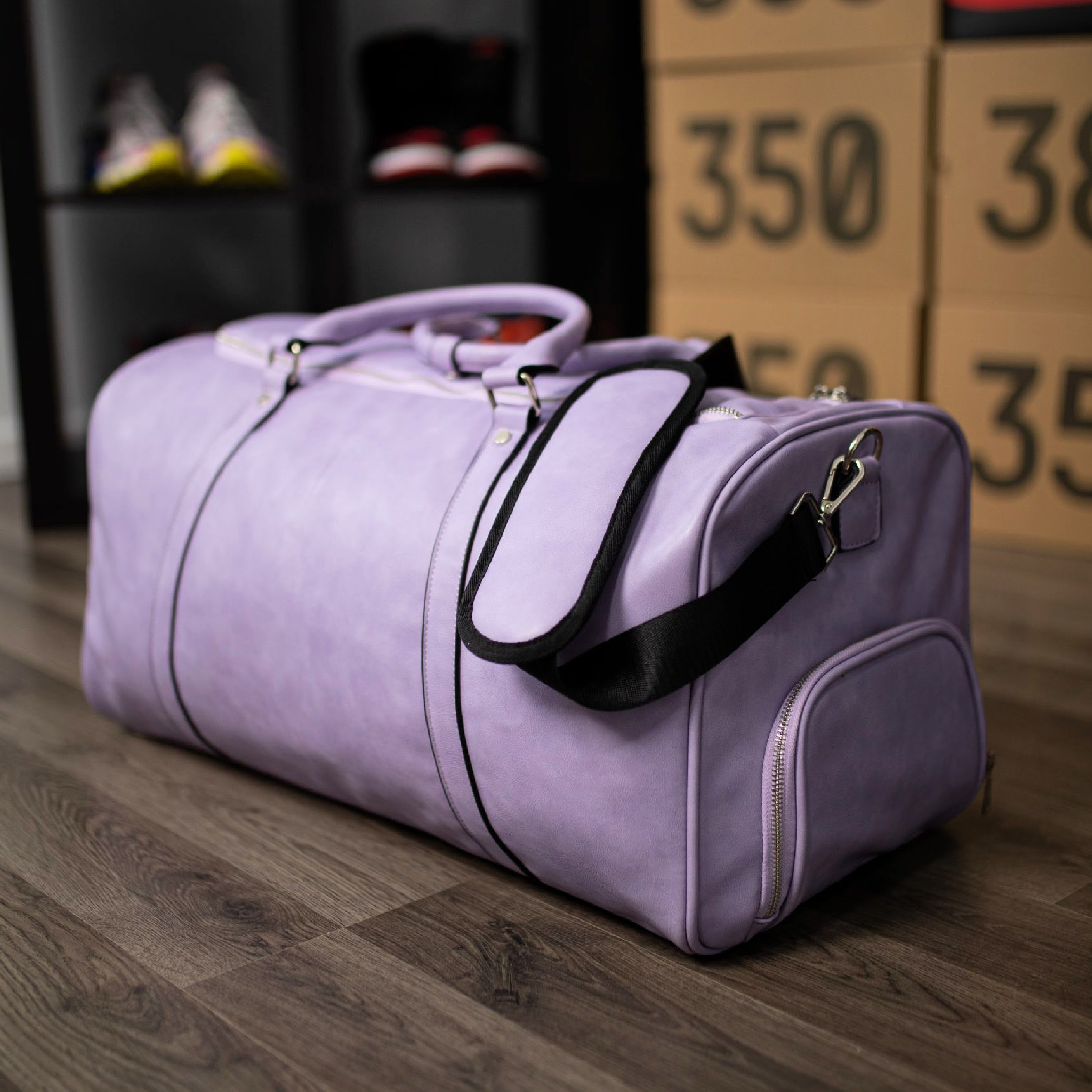 Purple Leather Duffle (Spring Sale) - Sole Premise