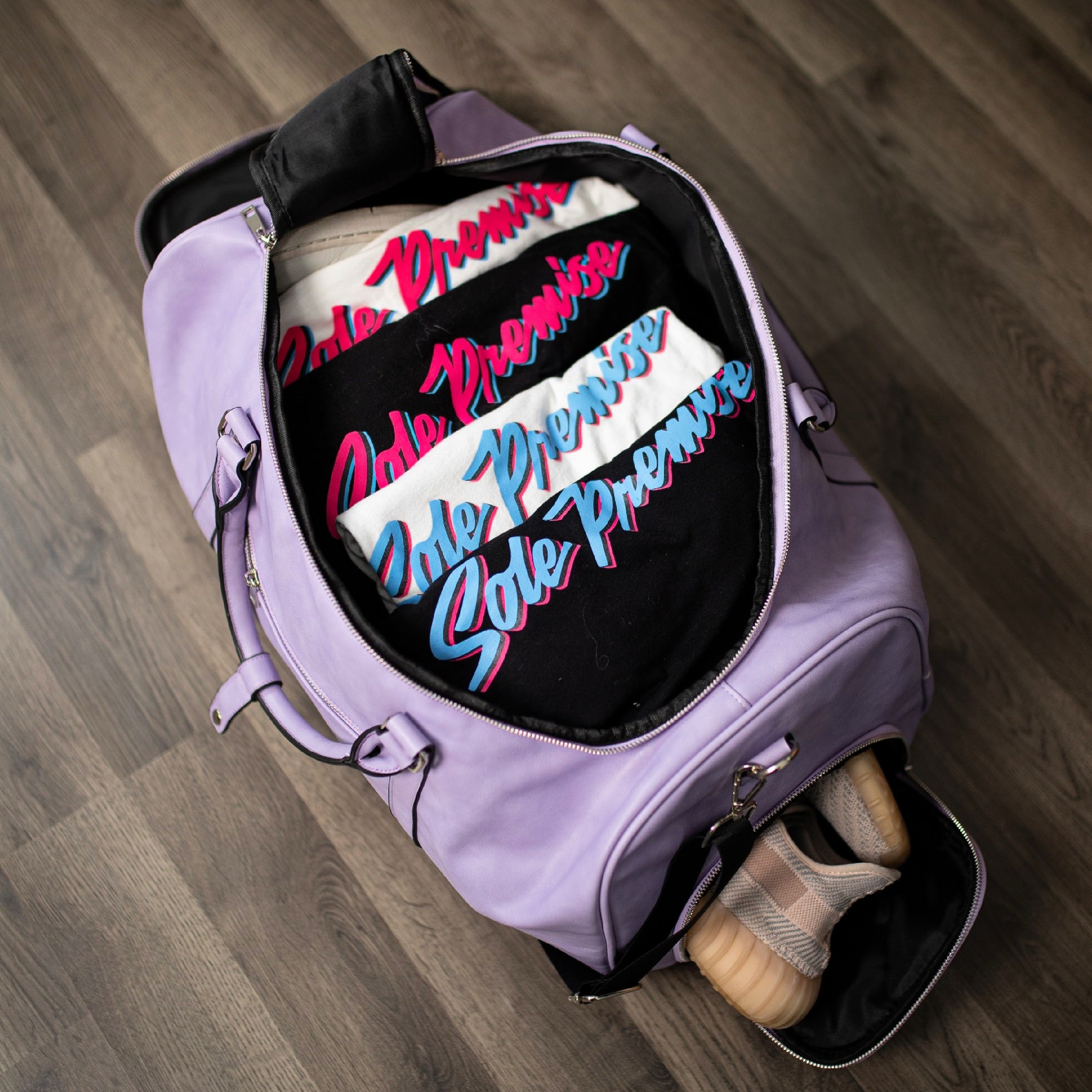 Purple Leather Duffle (Spring Sale) - Sole Premise