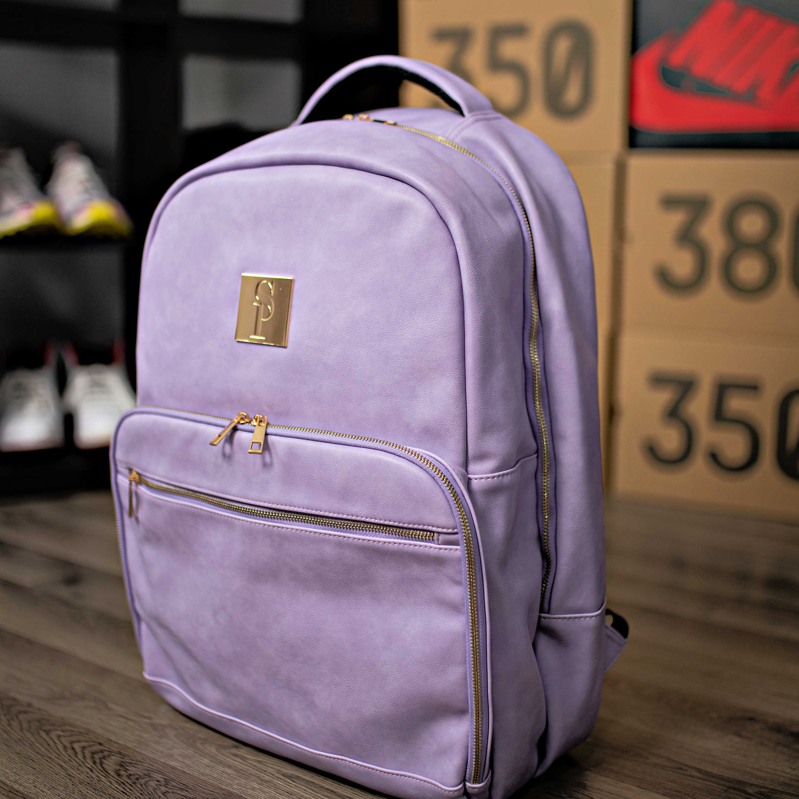 Purple Leather Commuter Bag - Sole Premise