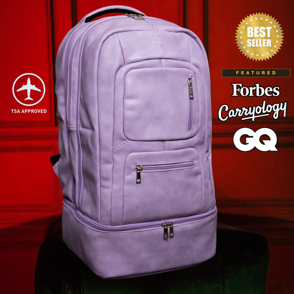 Purple Leather Patented Carry-On Backpack (Only 300 Made)