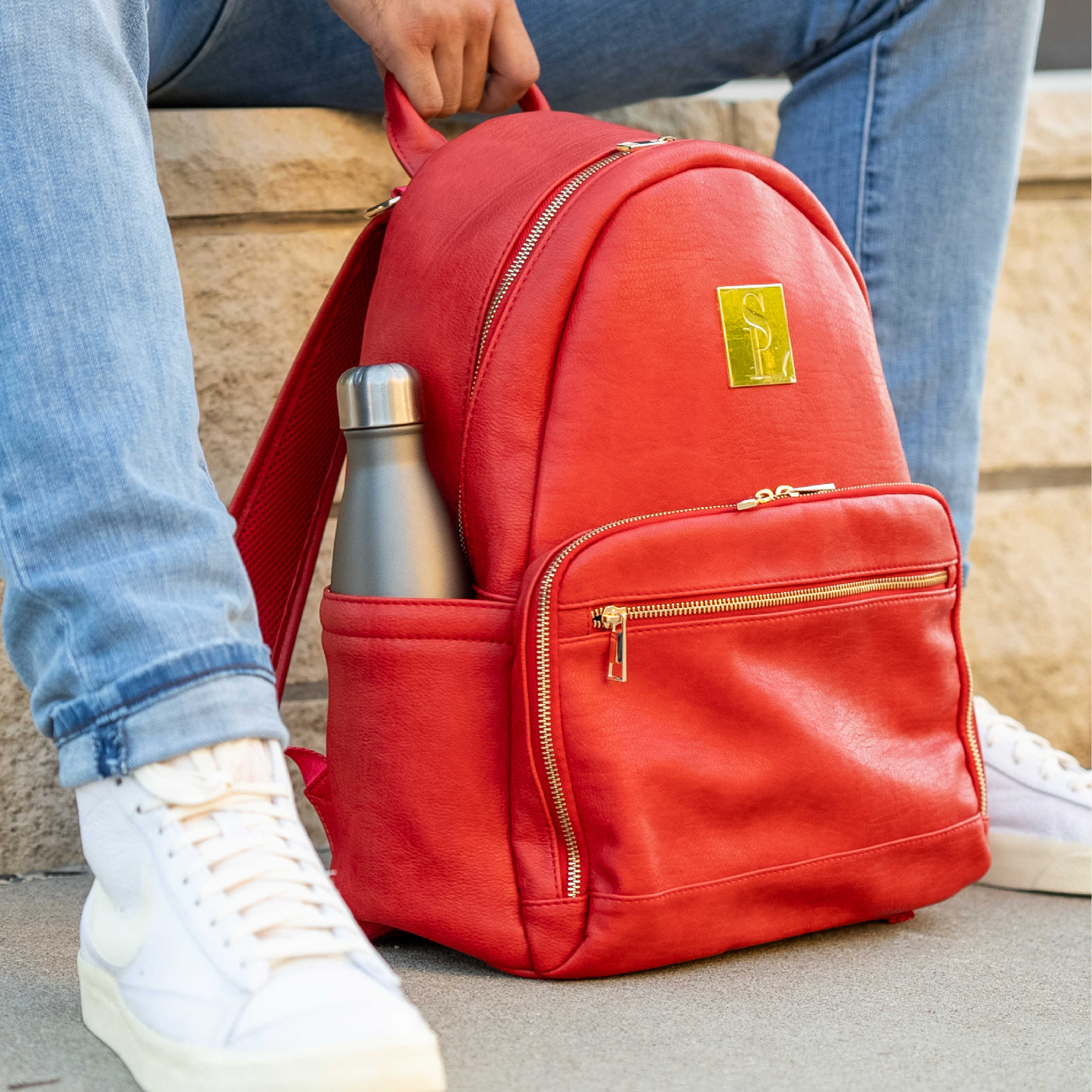Red Carrier Leather Backpack (Only 150 Made) - Sole Premise