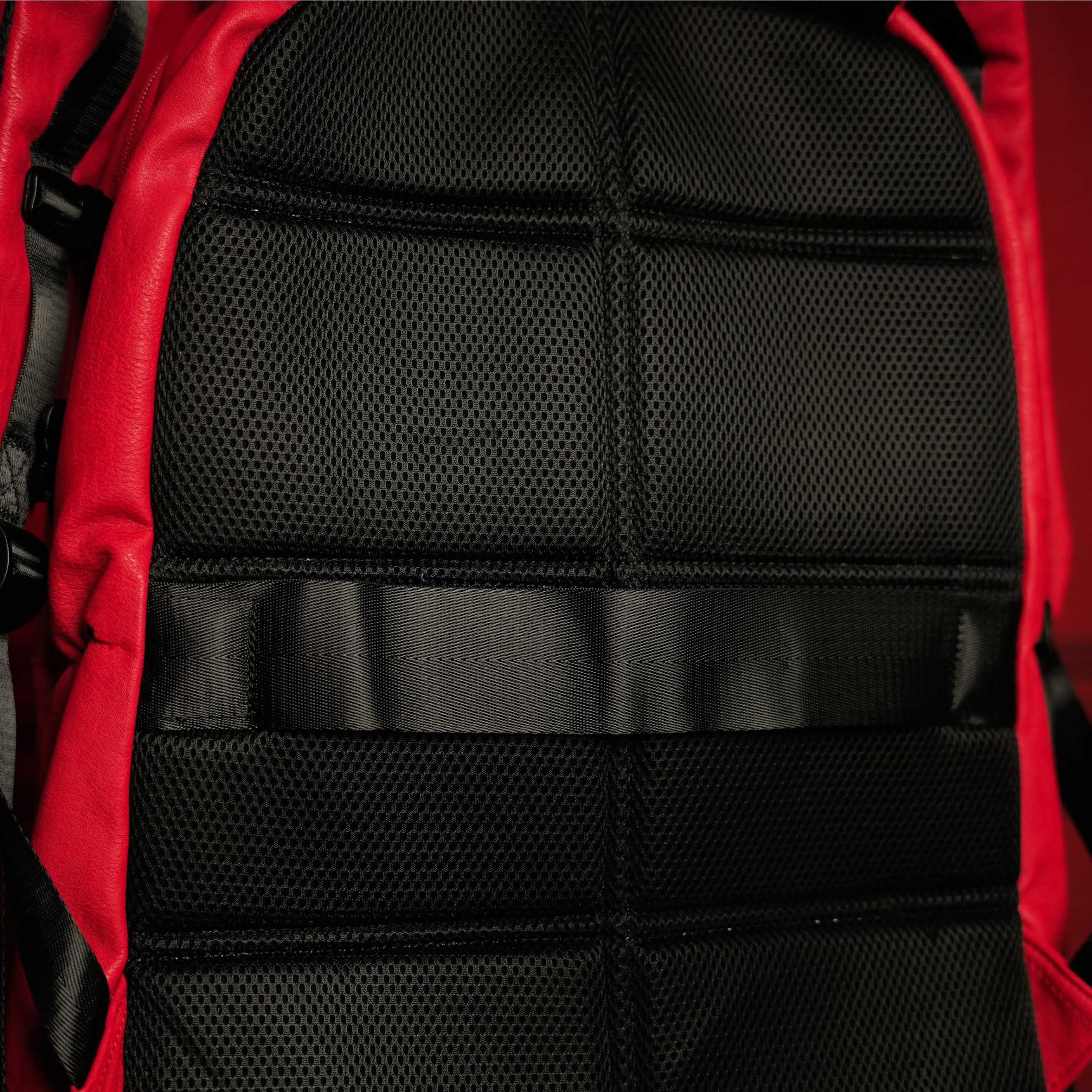 Red Leather Luxury Carry-On Backpack (Patented Signature Design) - Sole Premise