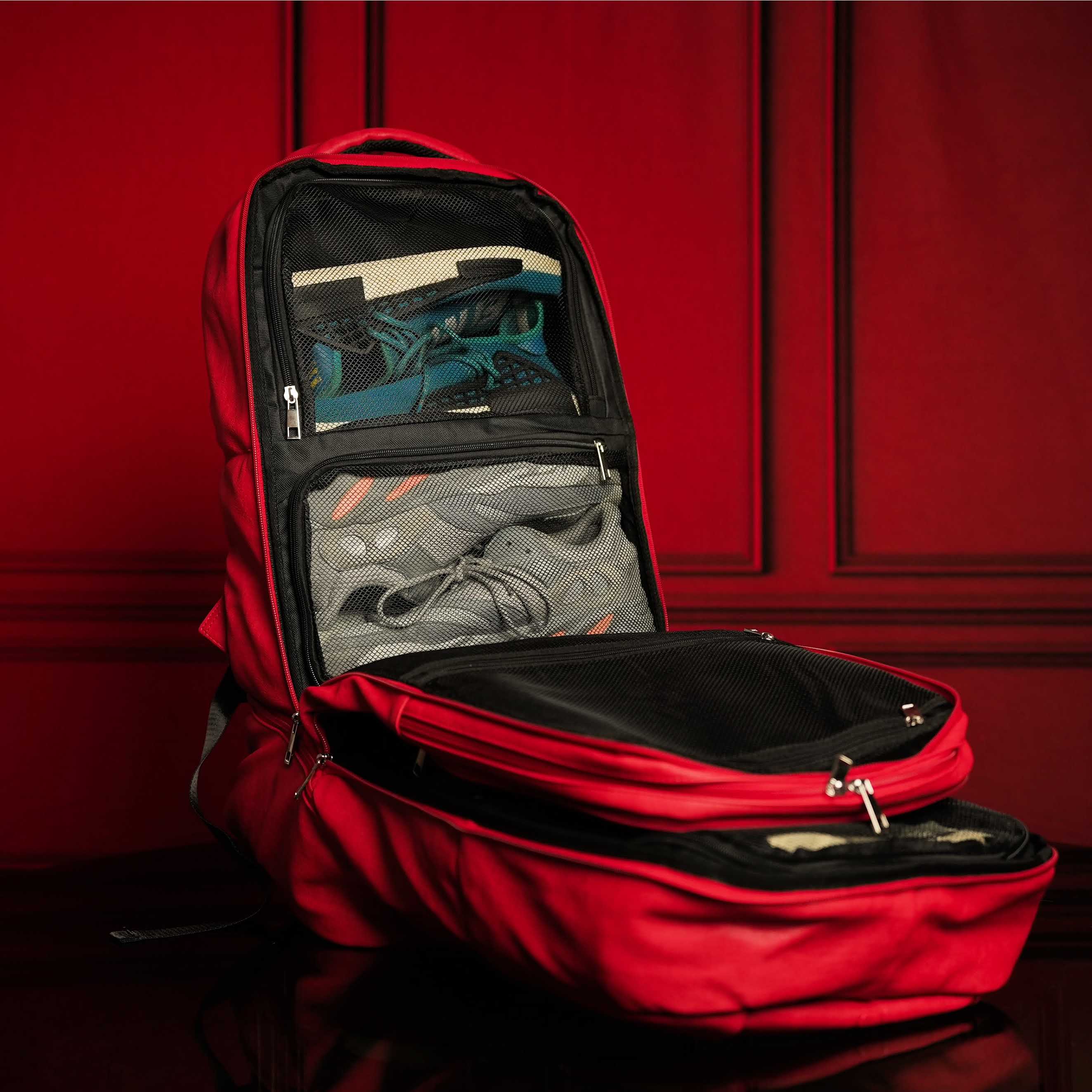 Red Leather Patented Shoe Bag (XL Design) *Holds Size 17 - Sole Premise