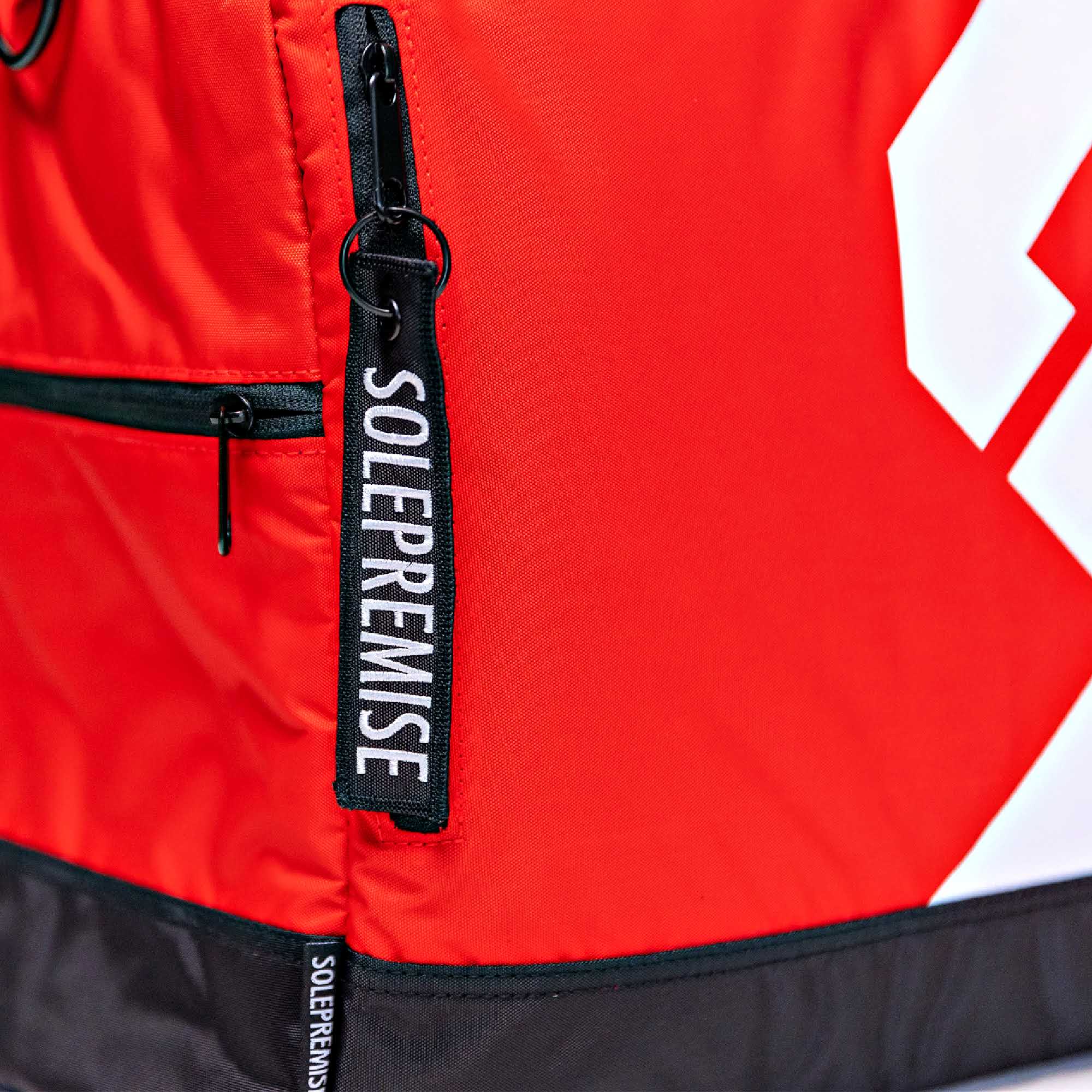 Red Sneaker Duffle Bag Side Corner