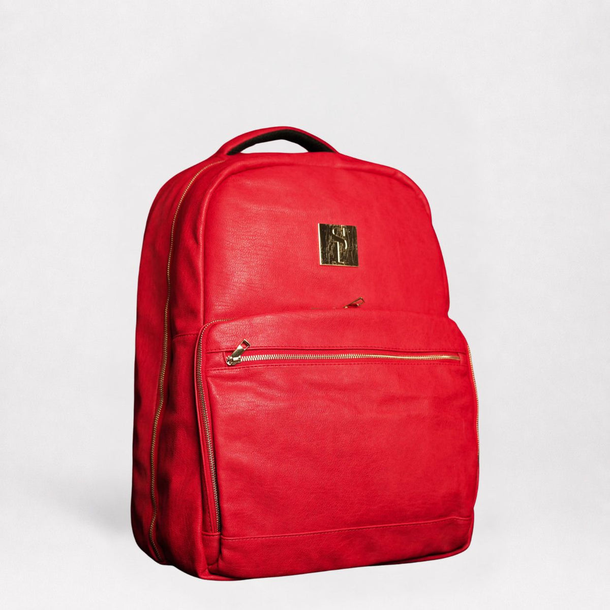 Red Leather Commuter Bag