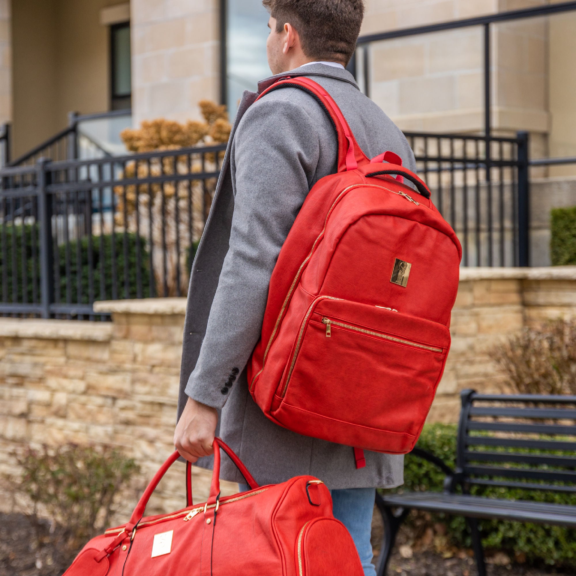 Red Leather Commuter Bag - Sole Premise