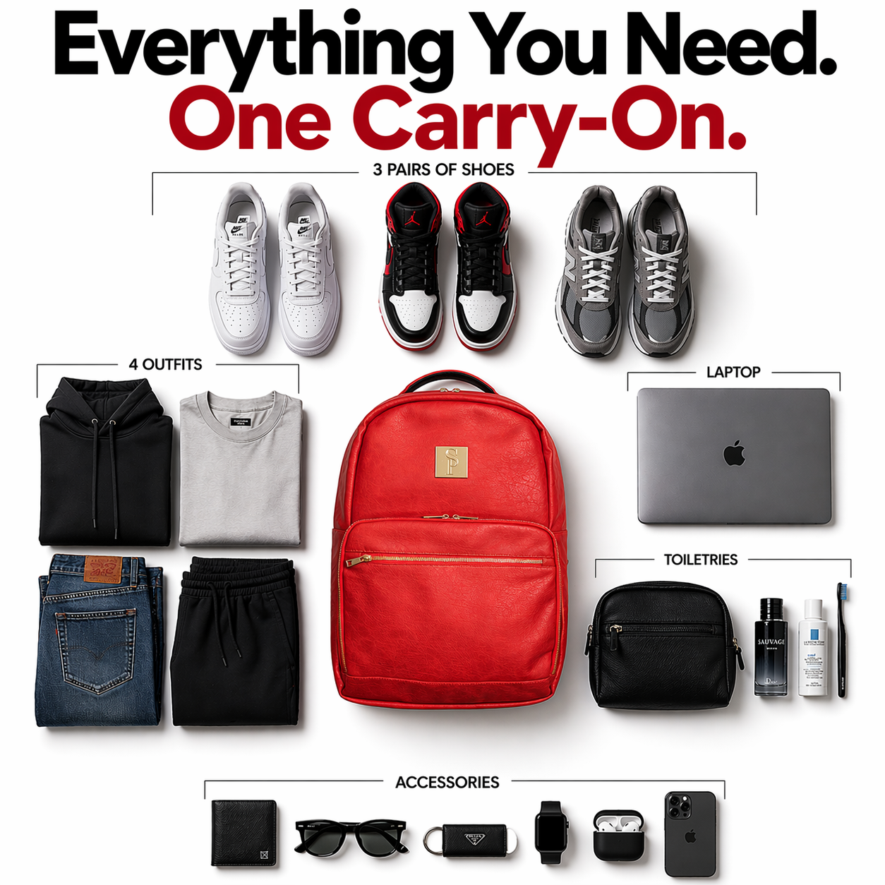 Red Leather Commuter (FLASH SALE) - Sole Premise