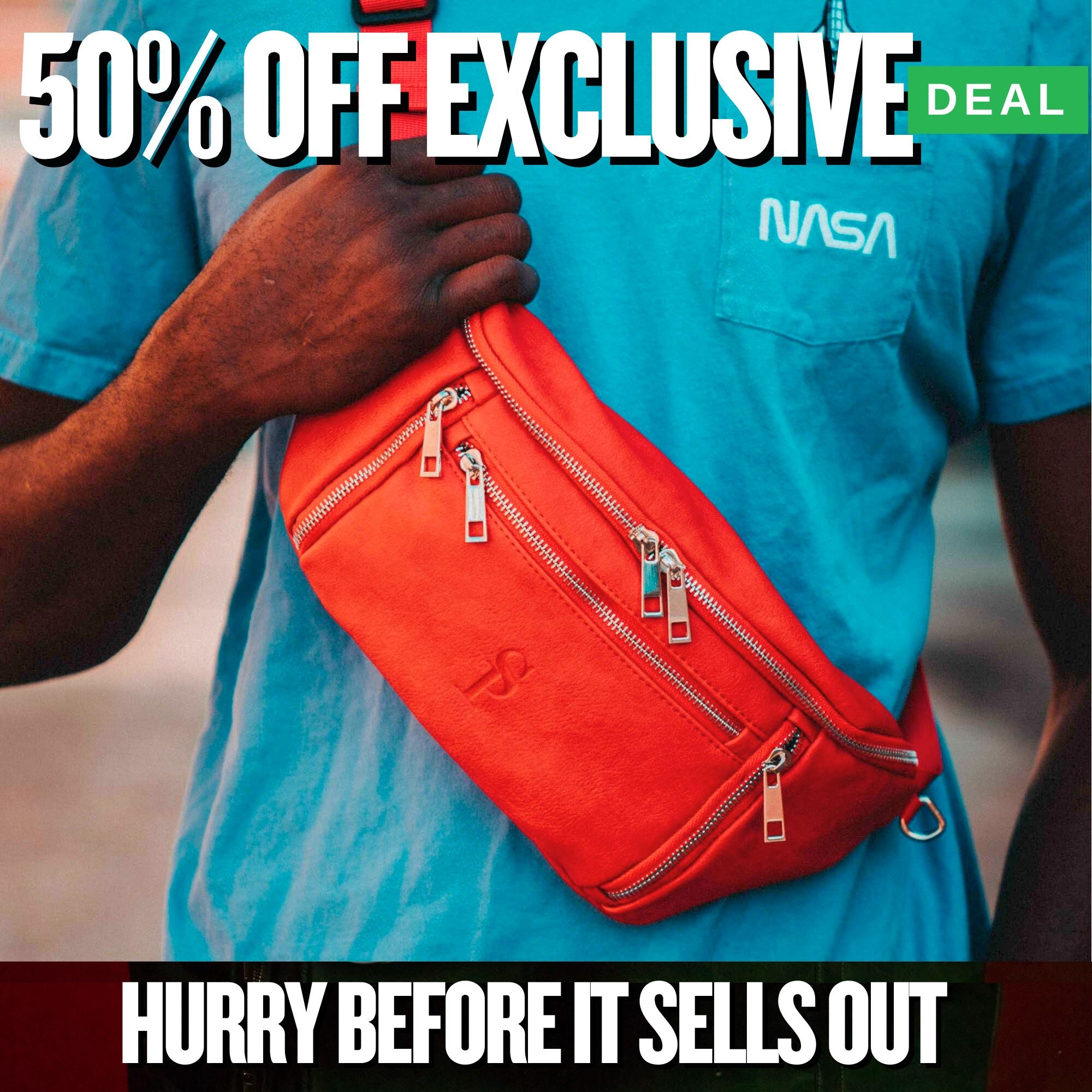 Red Leather Sling (OUTLET SALE)