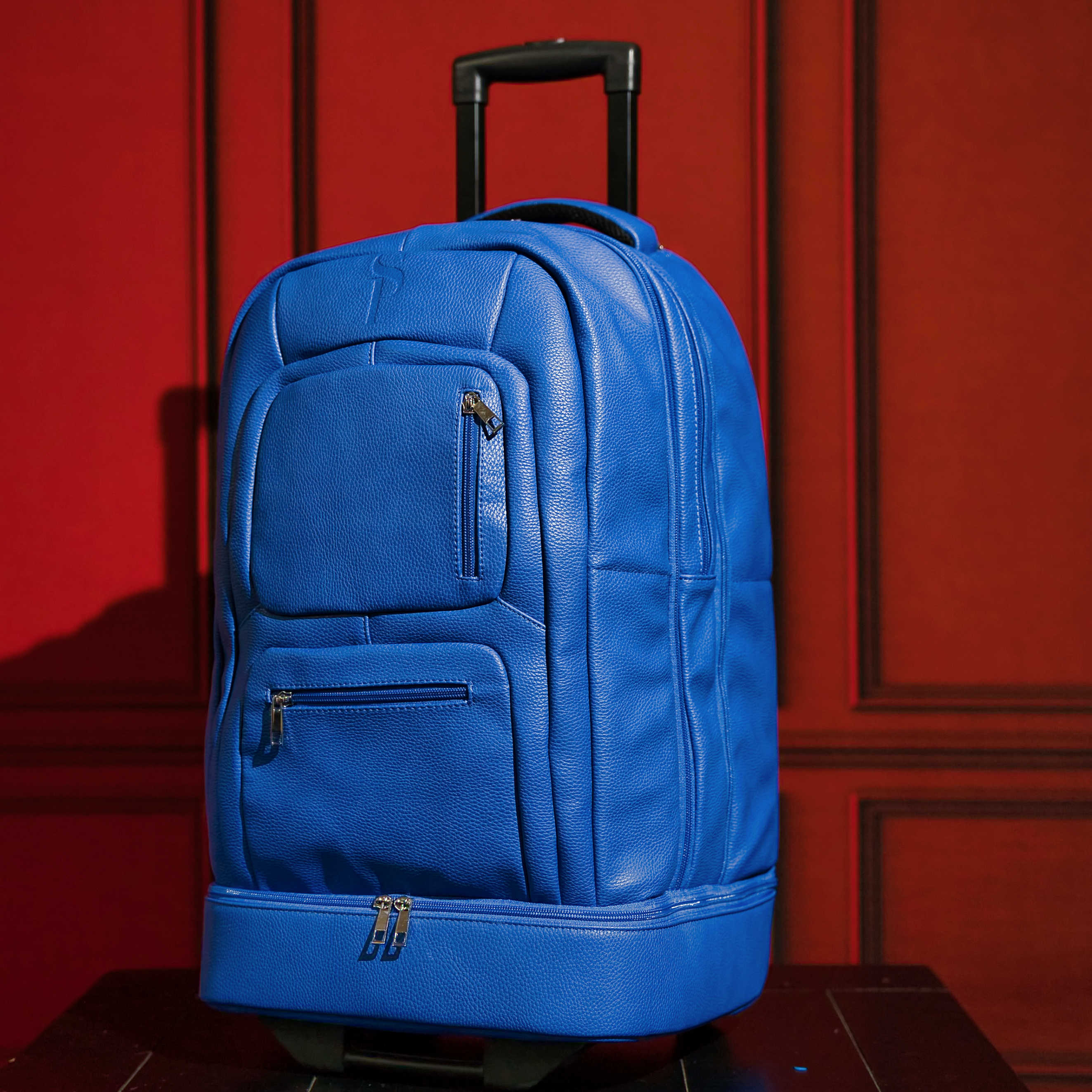 Royal Blue Tumbled Leather Roller Bag (Only 200 Made) - Sole Premise