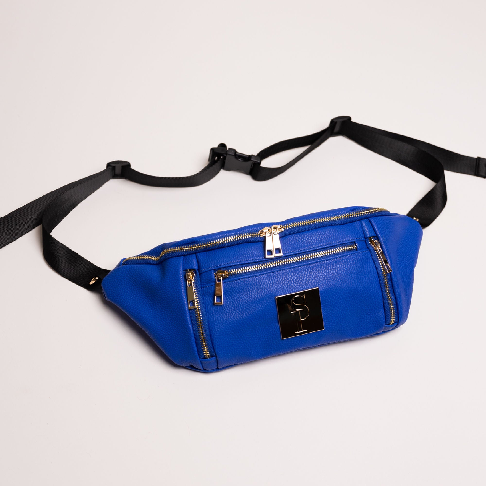 Royal Blue Leather Cross Body/Waist Bag - Sole Premise