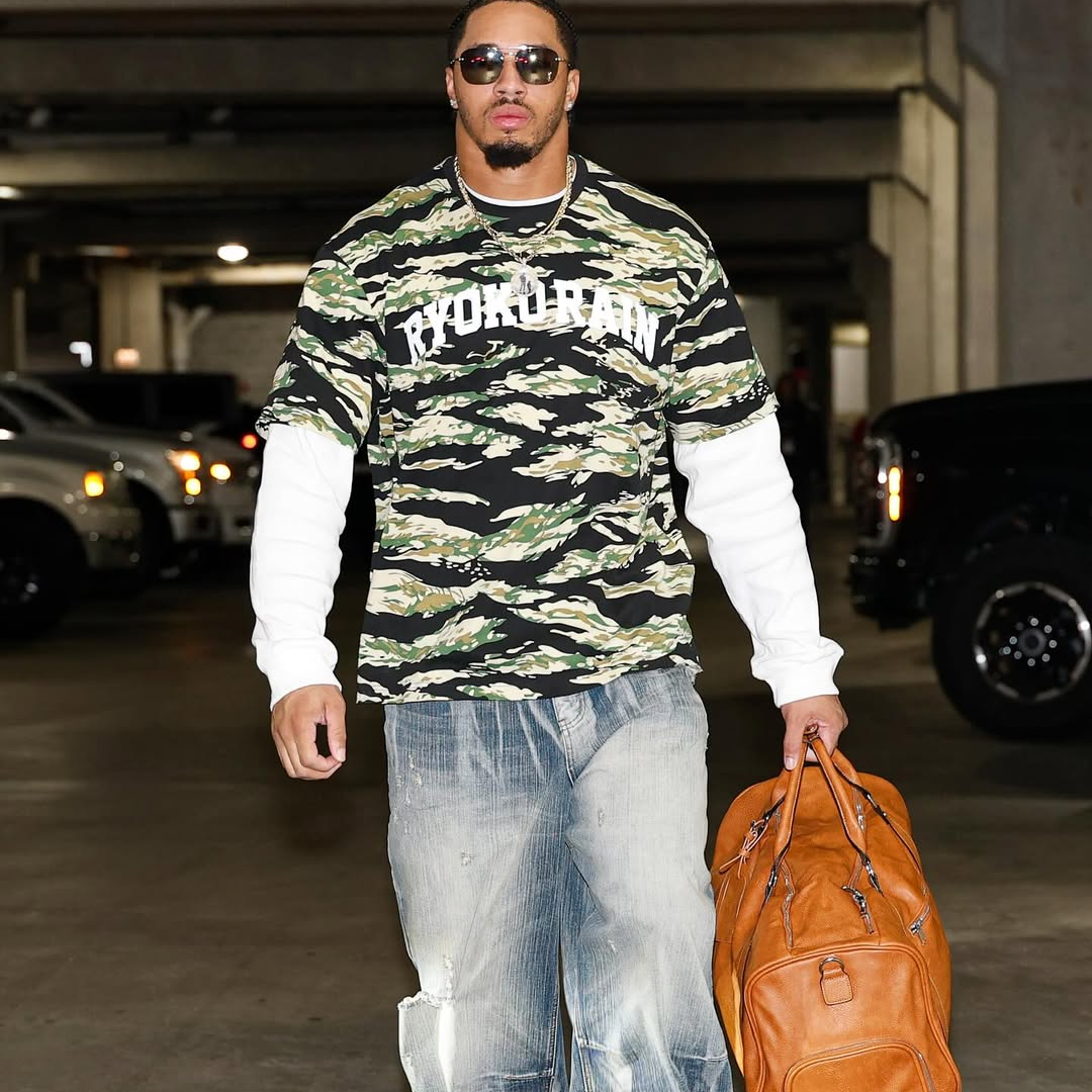 Brown Tumbled Leather Duffle Bag