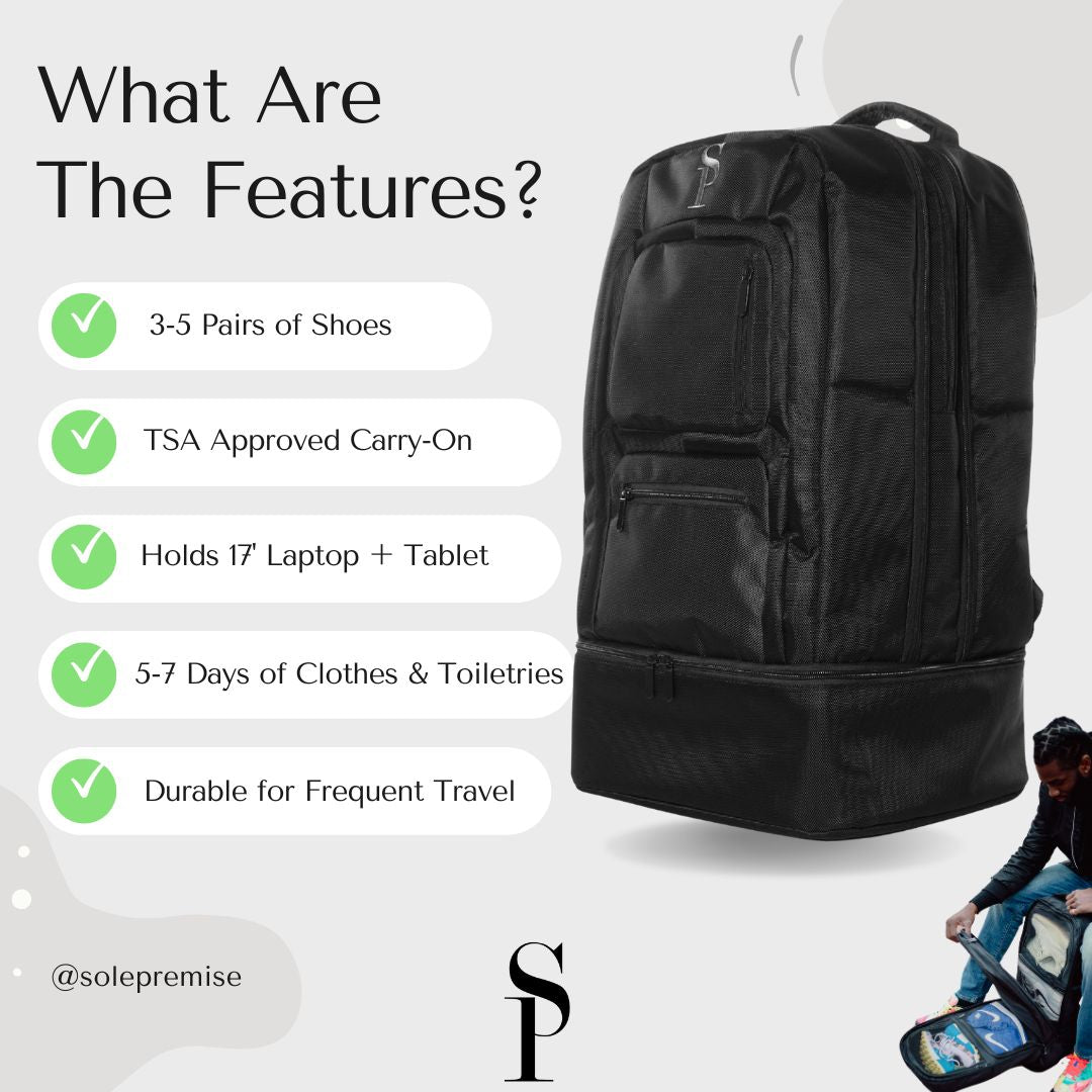 Sole Premise Carry-On Design For Shoes, Clothes, Laptop And Camera - Sole Premise