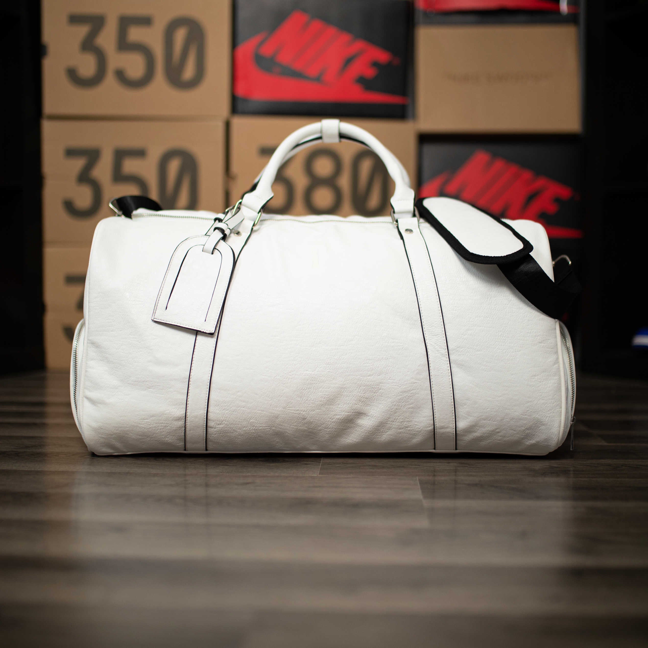 White Leather Duffle (SPRING SALE)