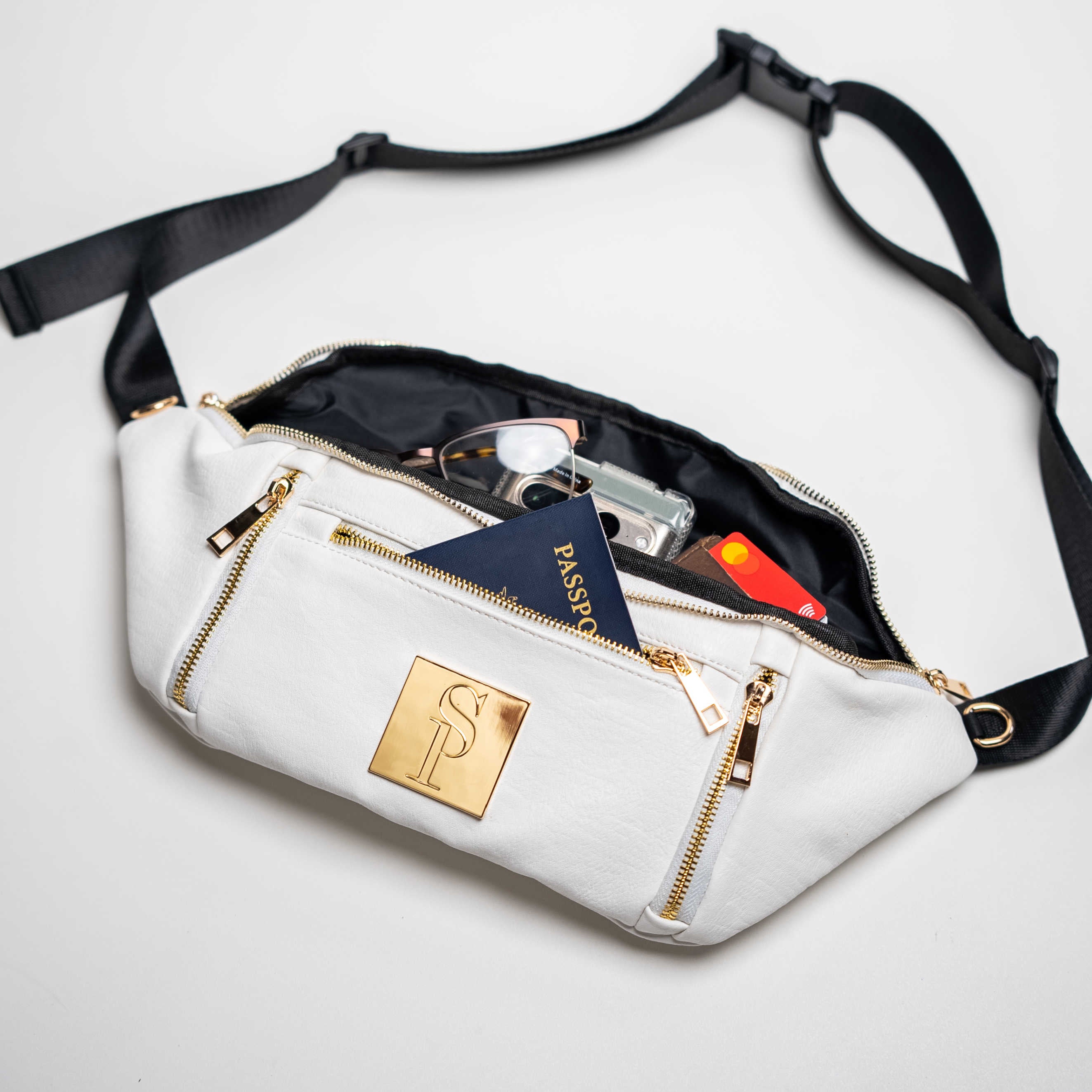 White Luxury Leather Sling Bag - Sole Premise