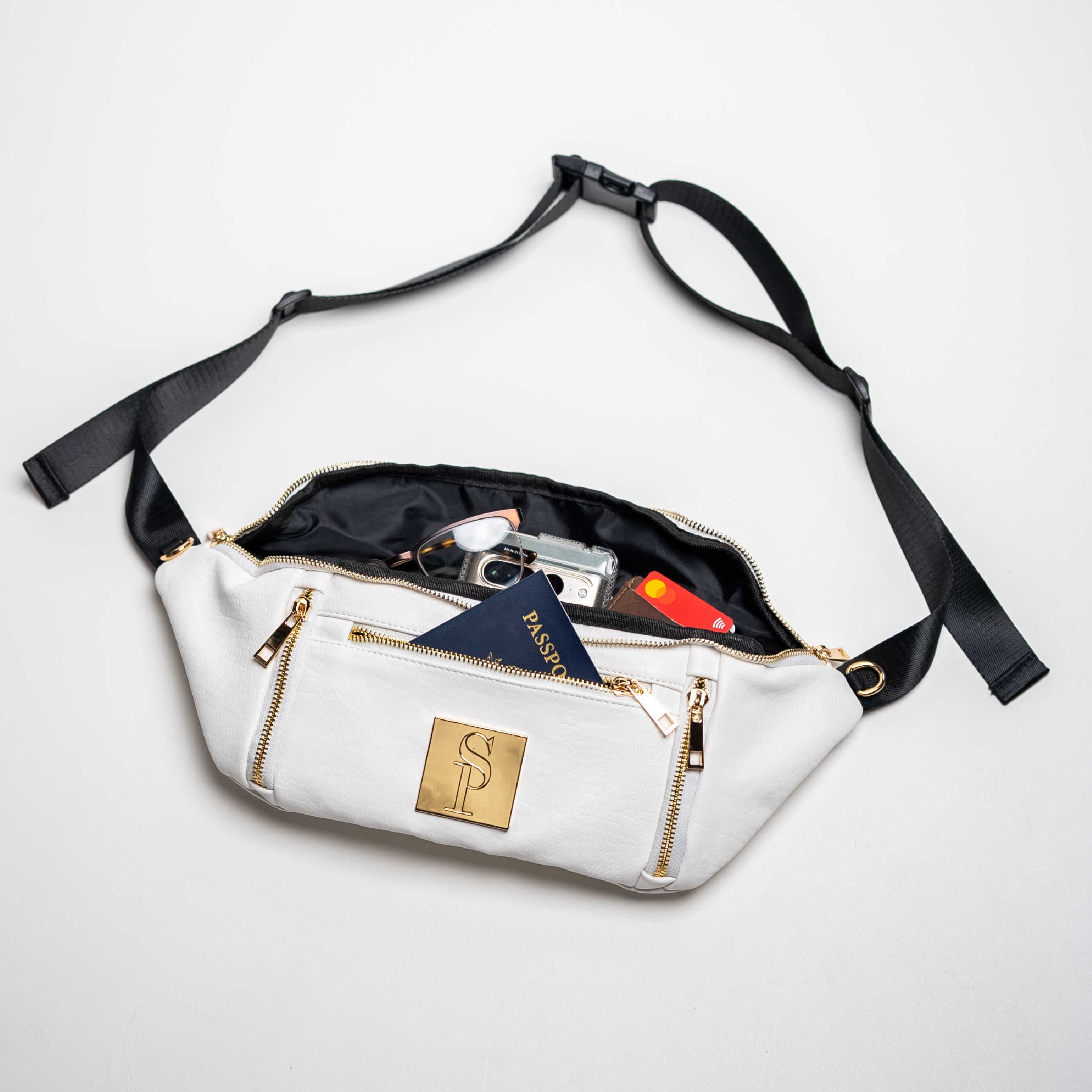 White Luxury Leather Sling Bag - Sole Premise